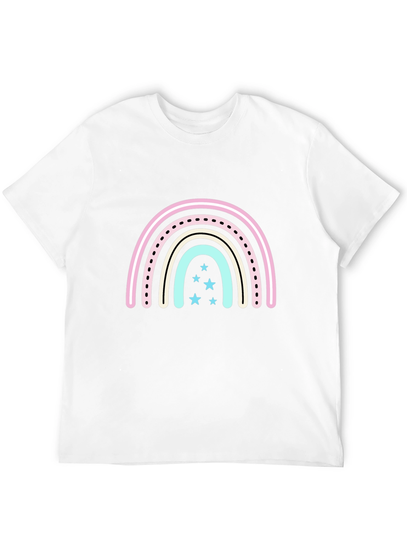 Cute Rainbow Star Graphic T-Shirt