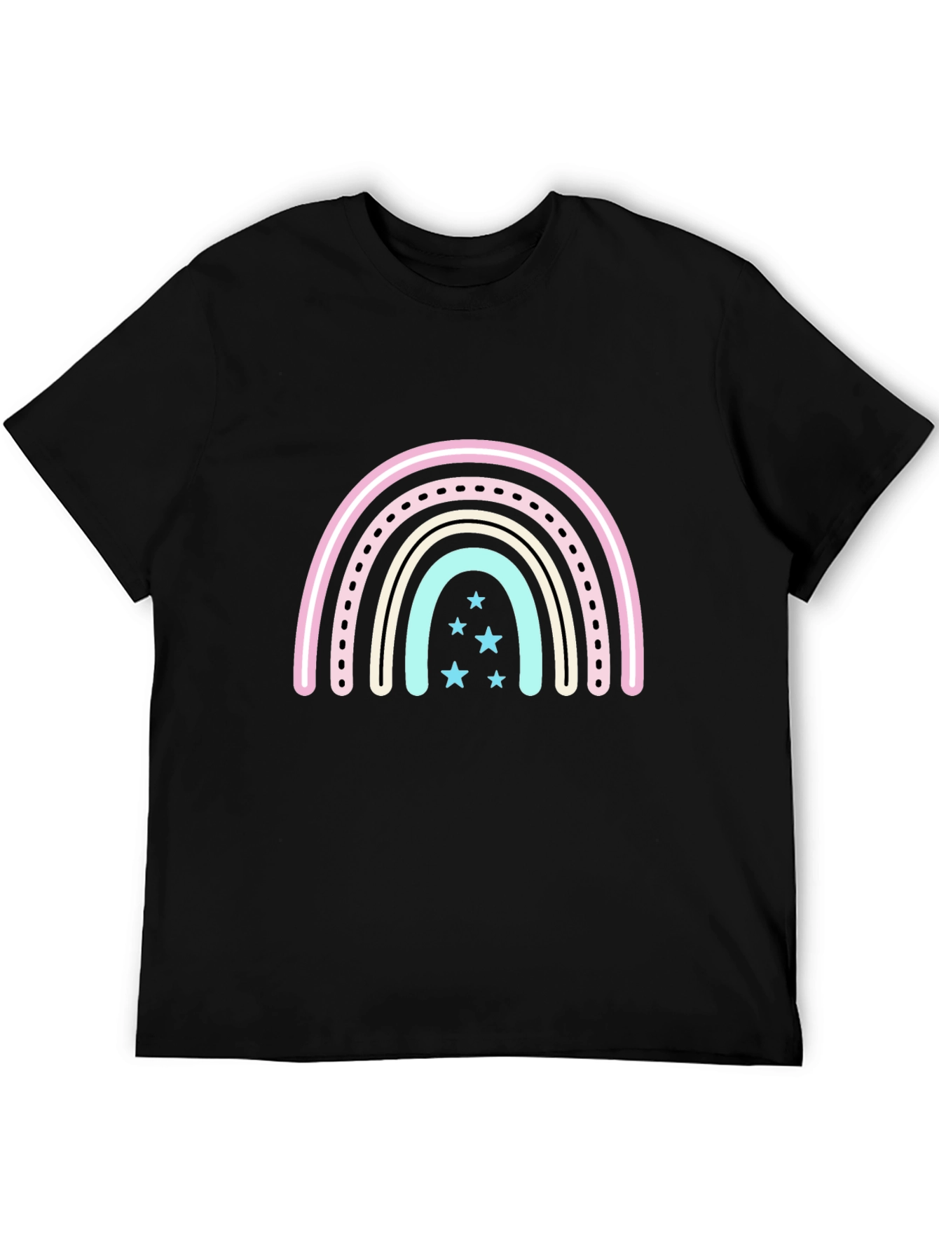 Cute Rainbow Star Graphic T-Shirt