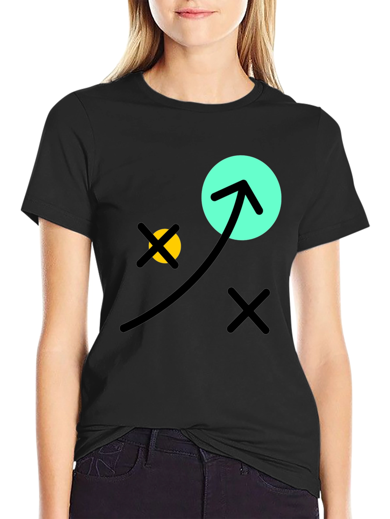 Fun Graphic Tee - Black Cotton T-Shirt