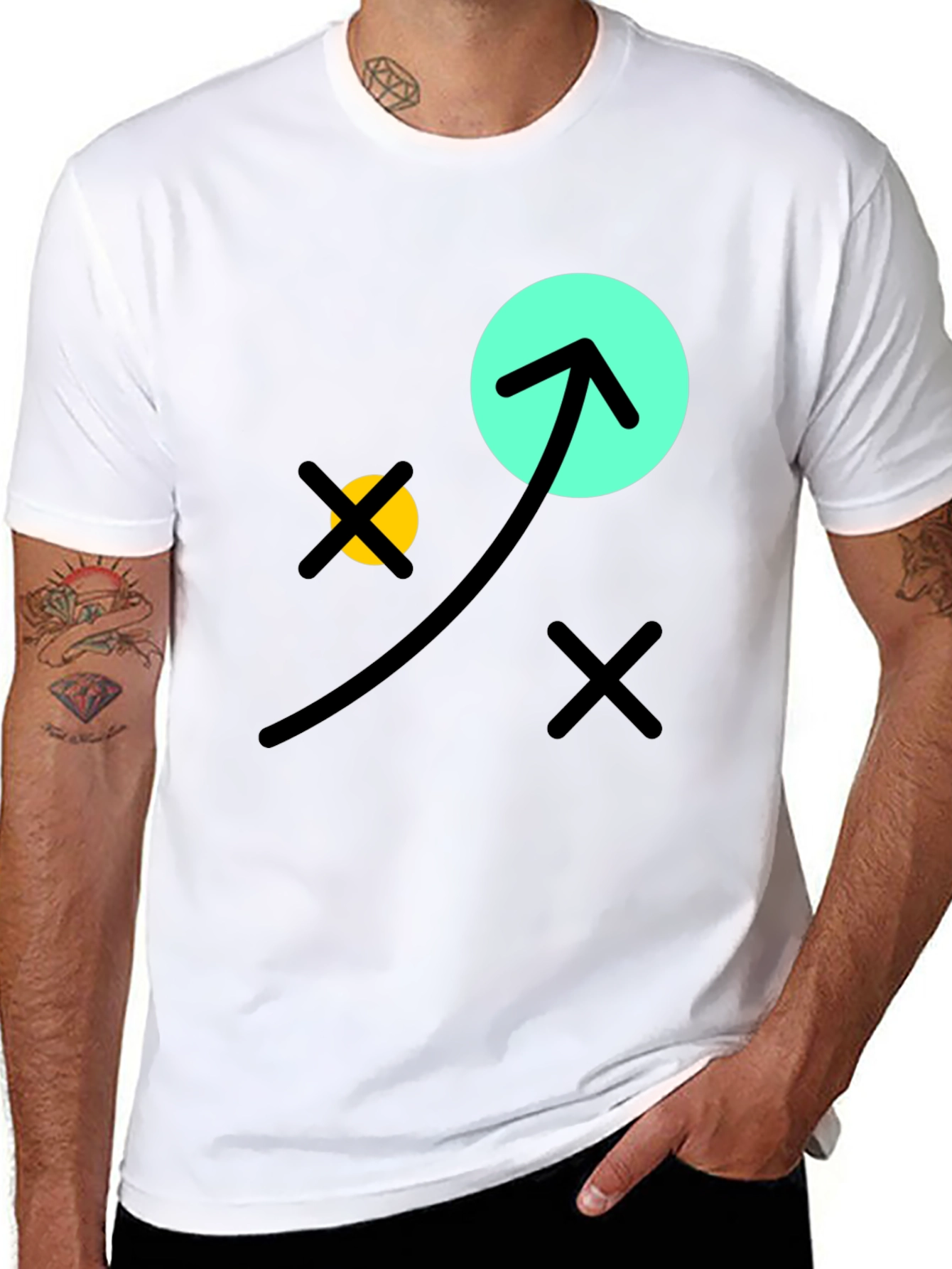 Fun Graphic Tee - Black Cotton T-Shirt