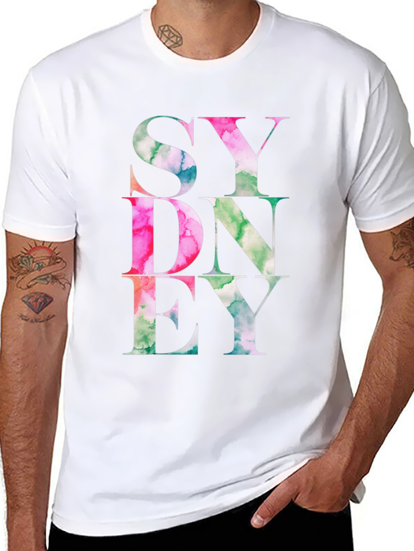 Sydney T-Shirt Graphic Tee Mens Black Shirt