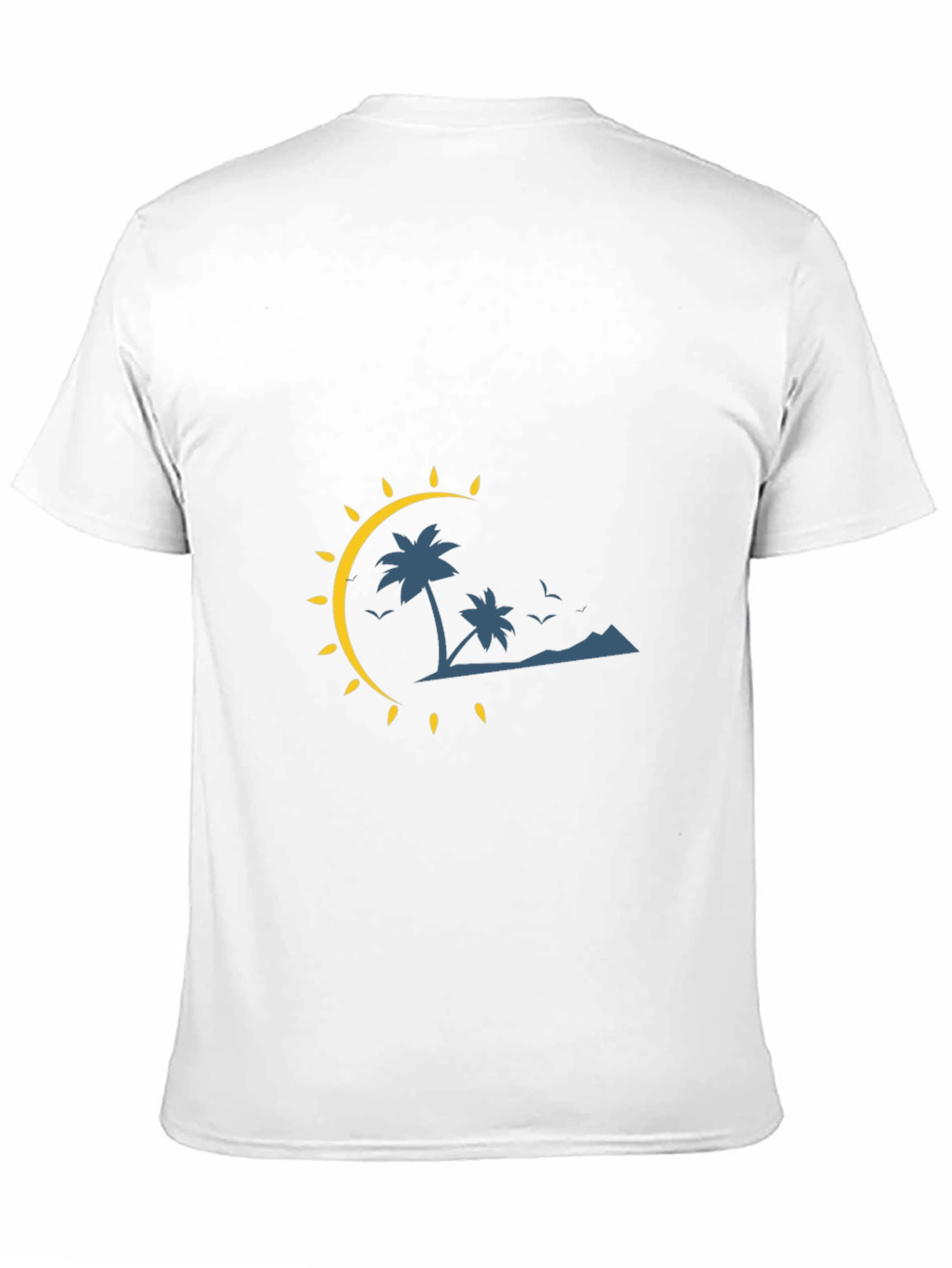 Tropical Palm Tree Graphic Black Tee