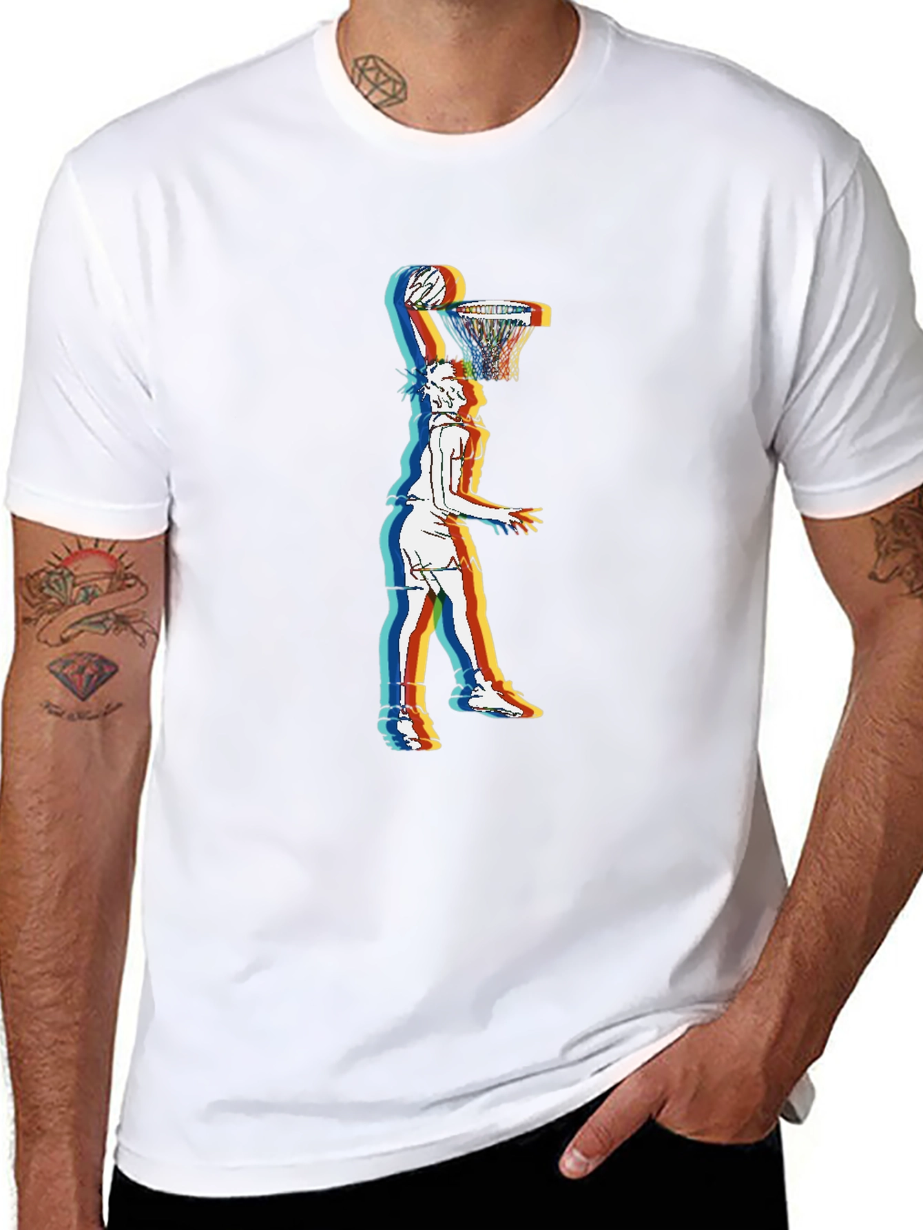 Basketball Dunk Graphic Tee - Stylish Streetwear