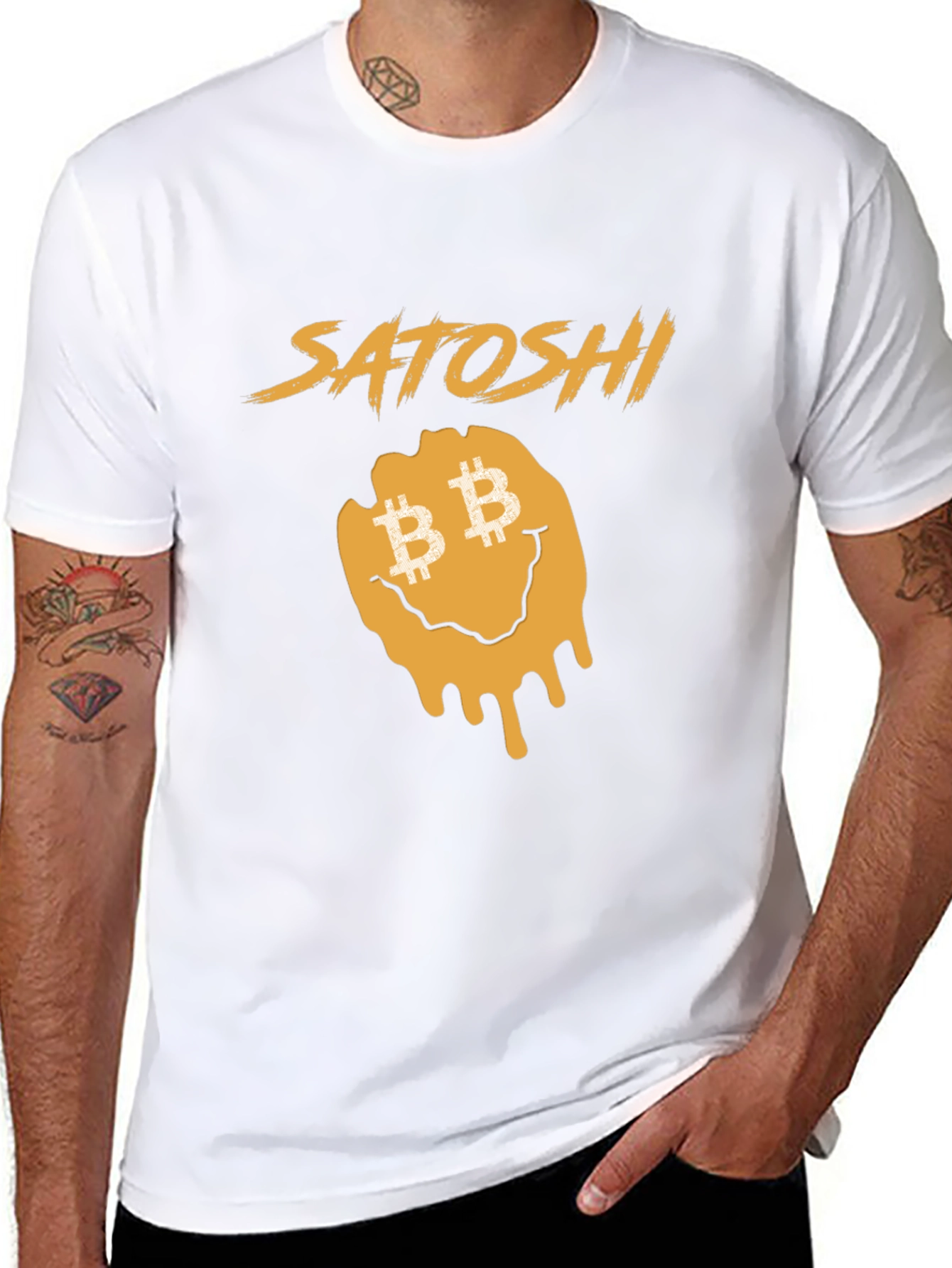 Satoshi Drip T-Shirt - Bitcoin Smiley
