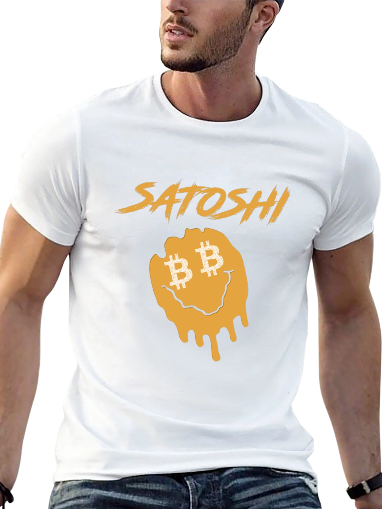 Satoshi Drip T-Shirt - Bitcoin Smiley