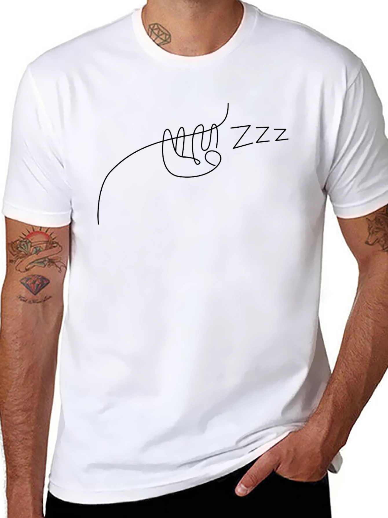 Relaxed Sloth Zzz Black T-Shirt