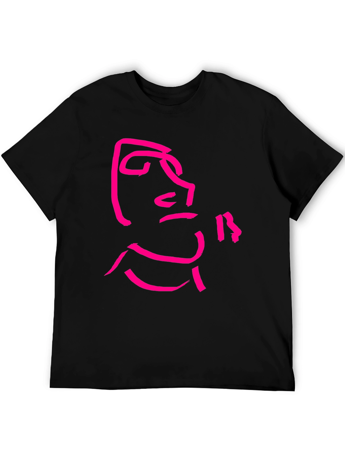 Abstract Face Graphic Tee - Modern Streetwear Shirt