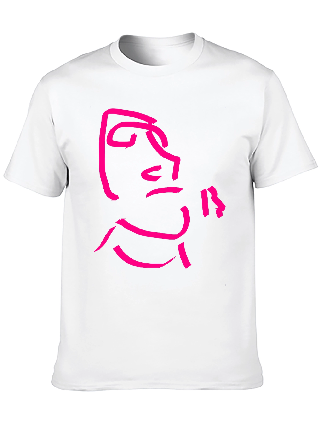 Abstract Face Graphic Tee - Modern Streetwear Shirt