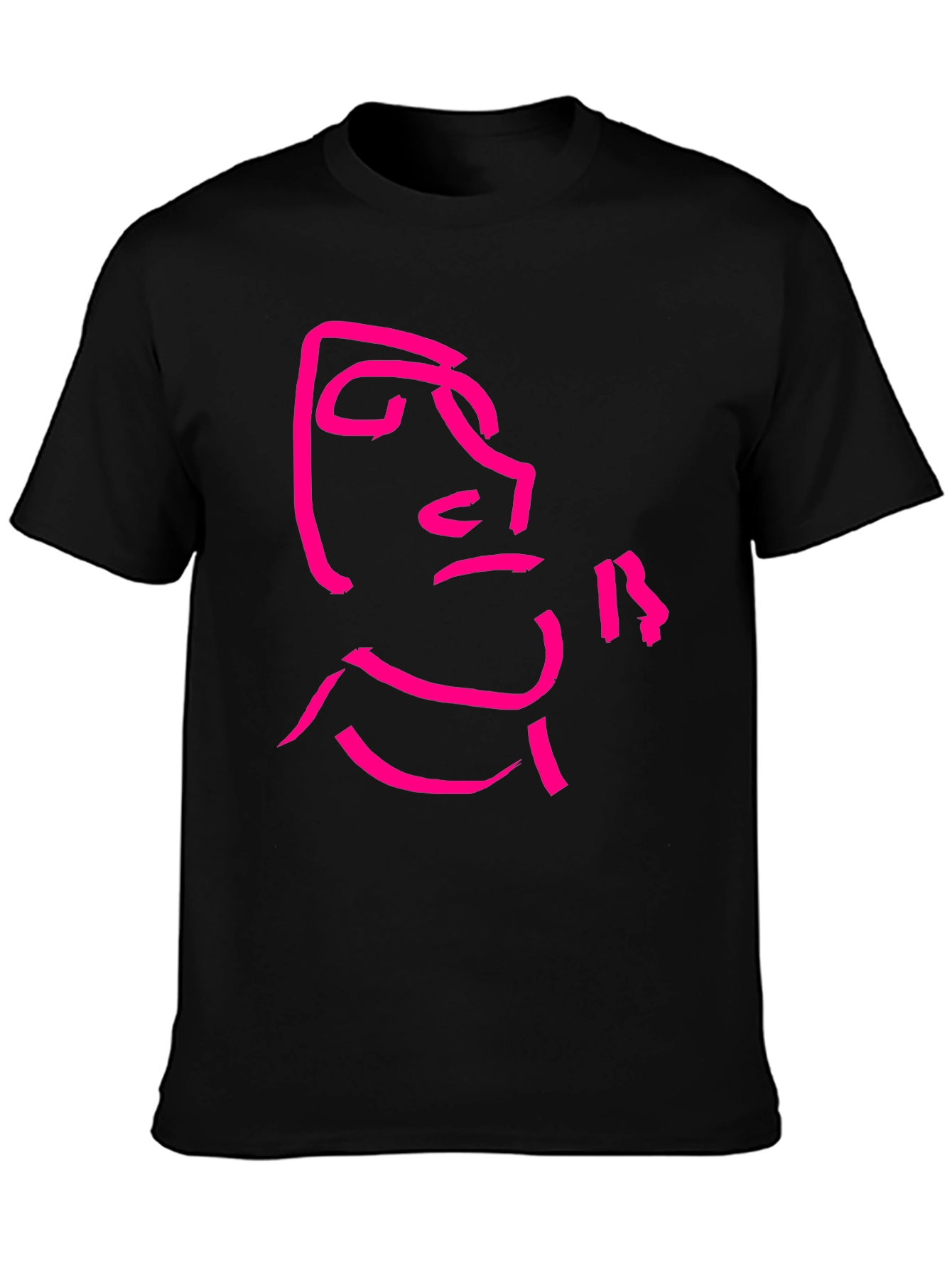 Abstract Face Graphic Tee - Modern Streetwear Shirt