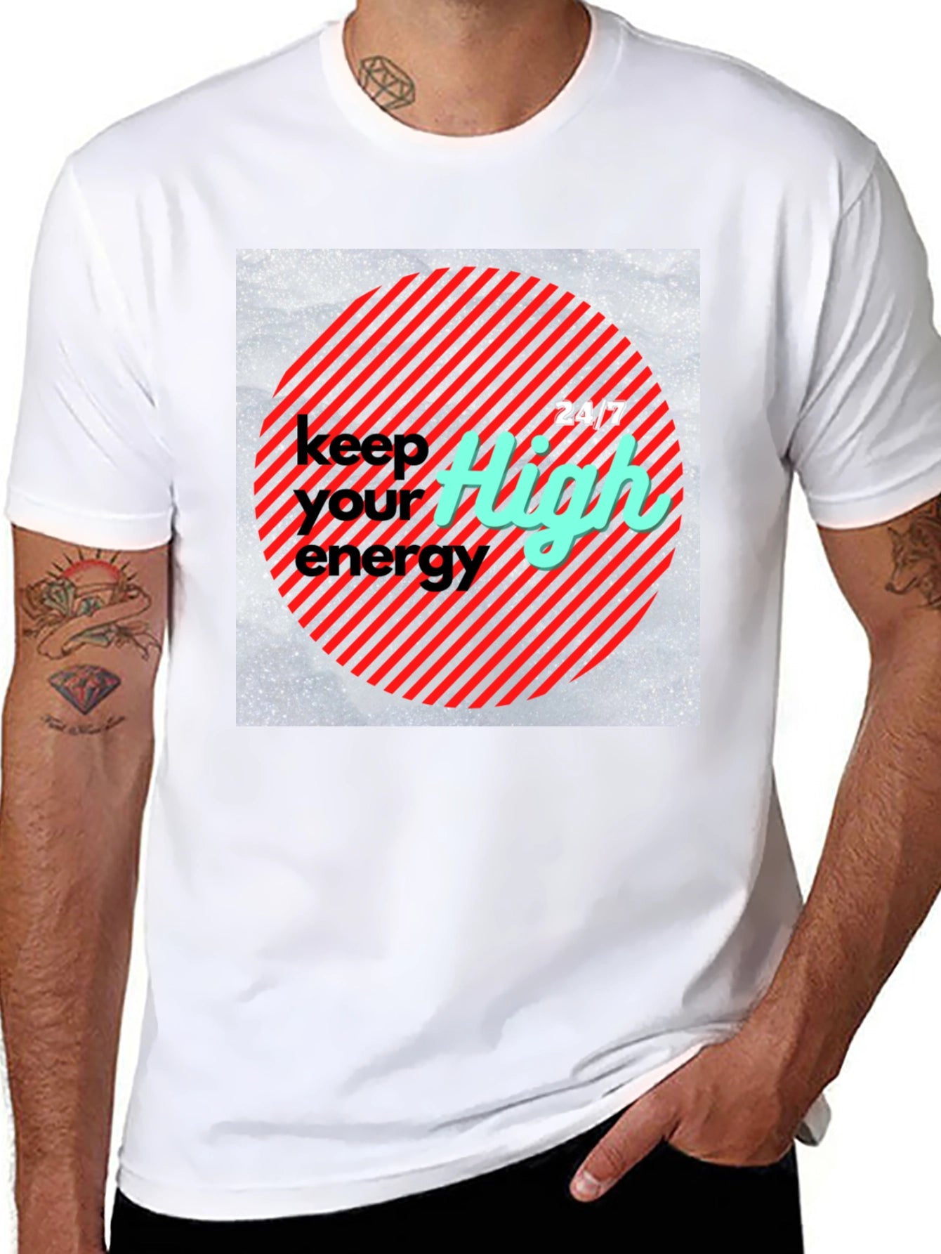 Keep Your High Energy 24/7 Black T-Shirt