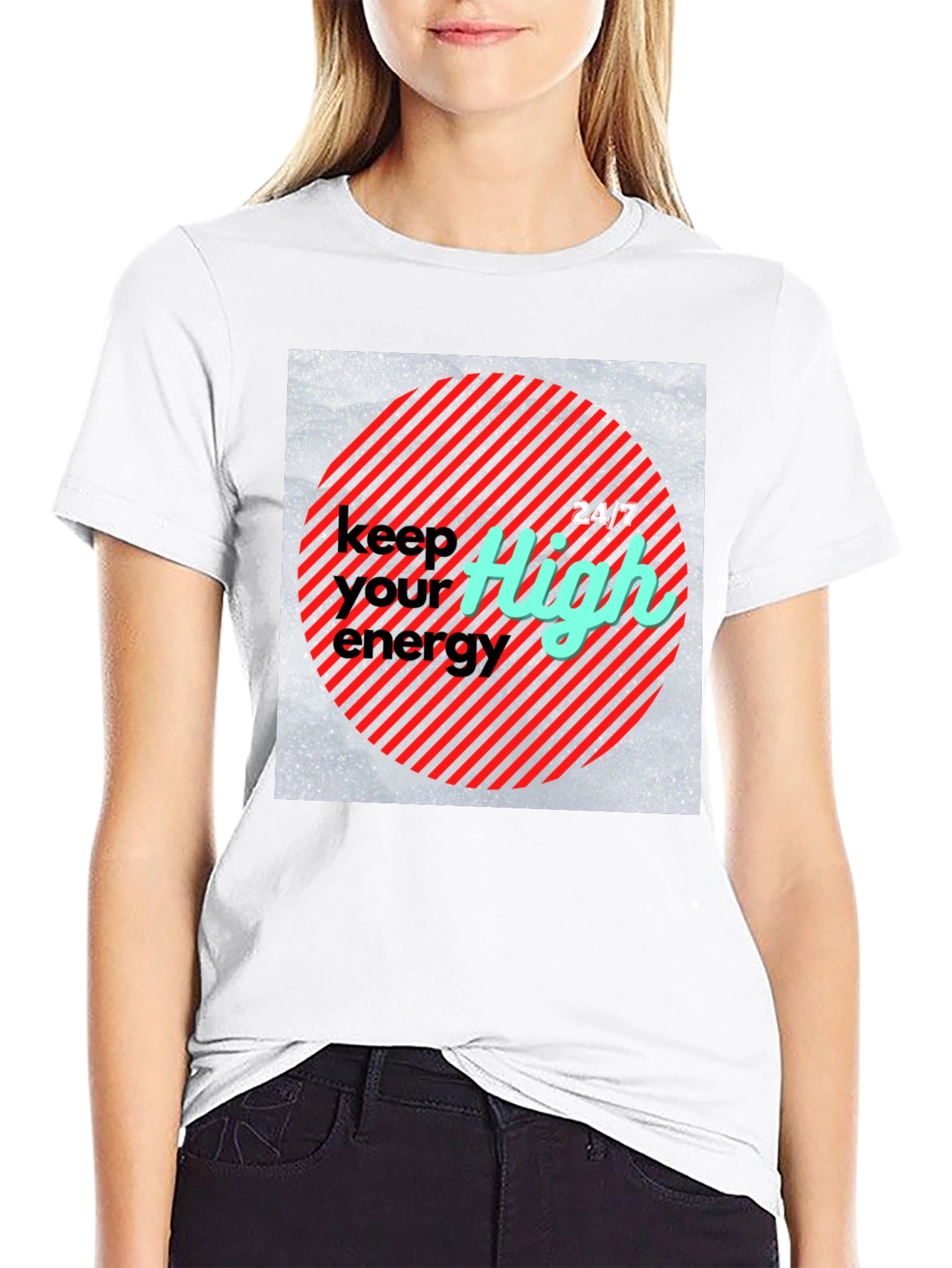 Keep Your High Energy 24/7 Black T-Shirt