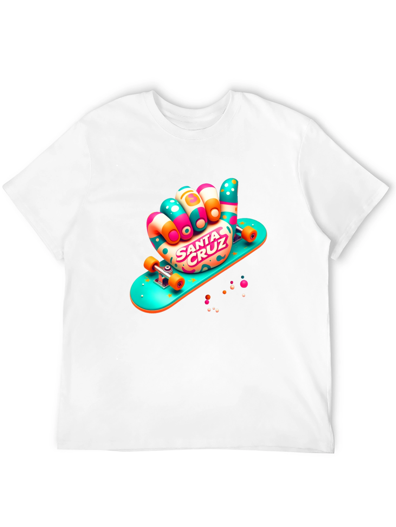 Santa Cruz Skateboard Hand Black T-Shirt