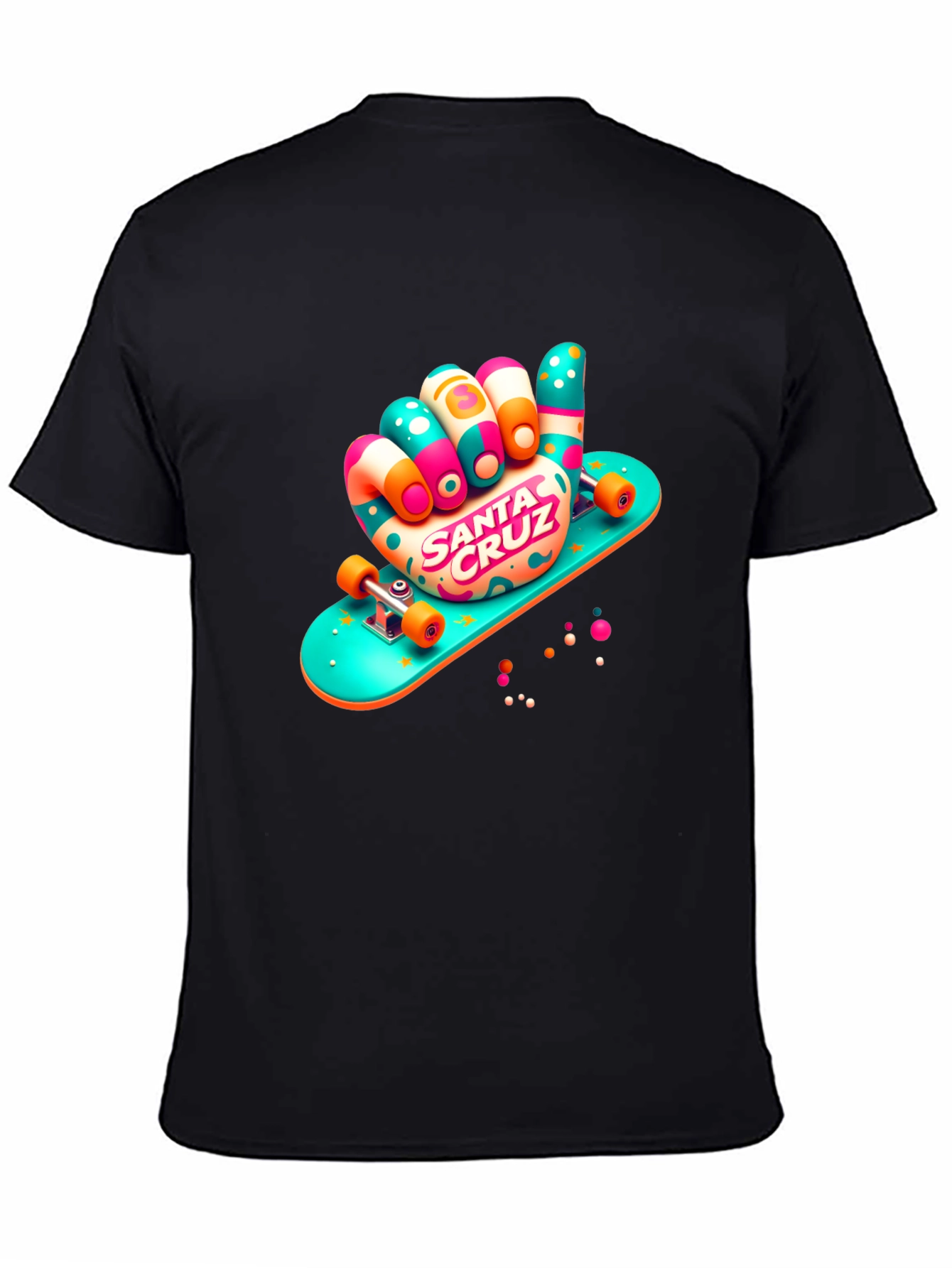 Santa Cruz Skateboard Hand Black T-Shirt