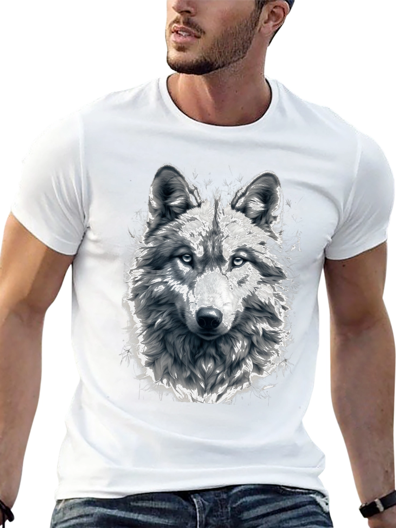 Wolf Graphic Tee - Mens Black T-Shirt