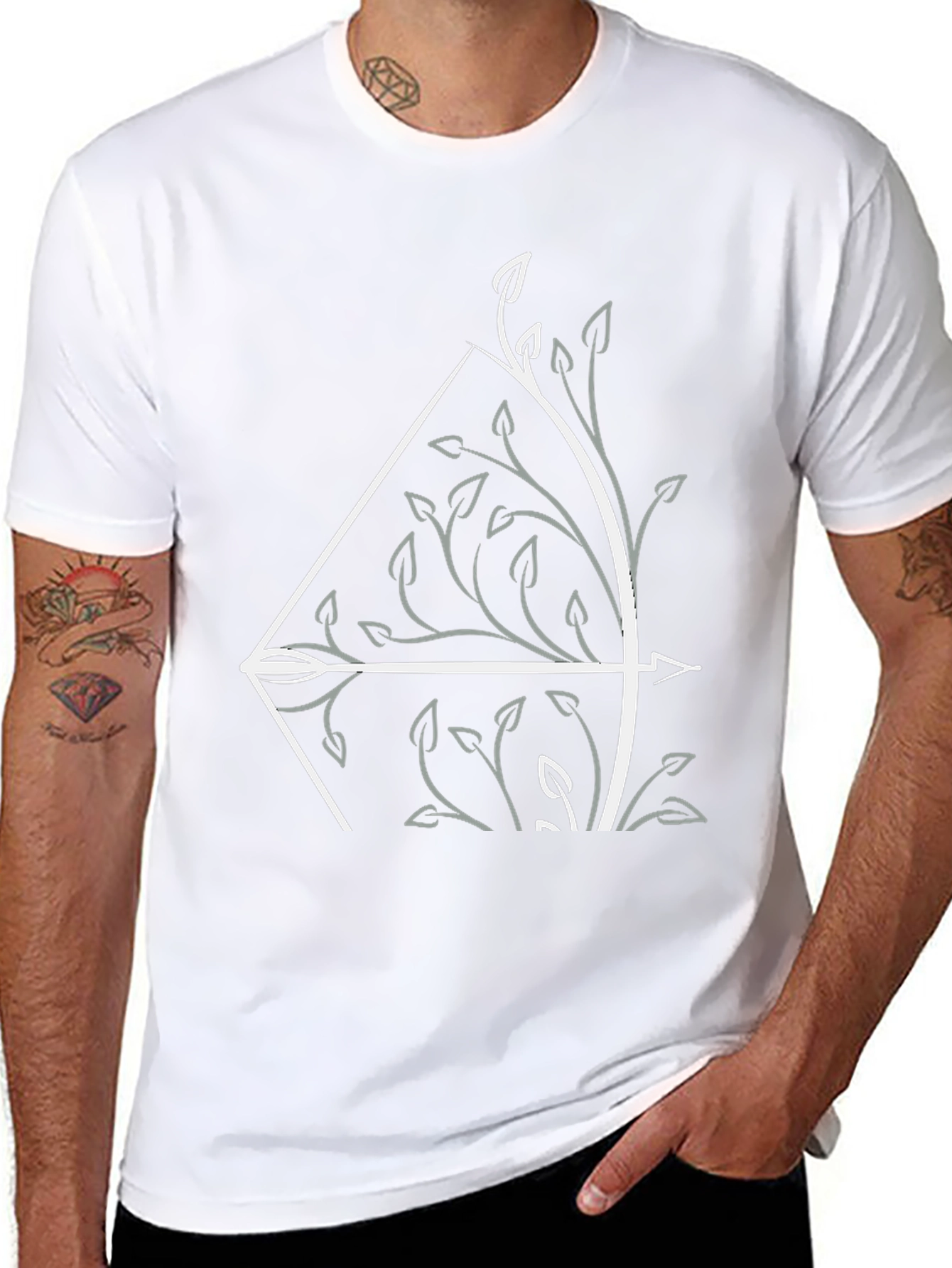 Nature Bow T-Shirt: Artistic Archery Tee