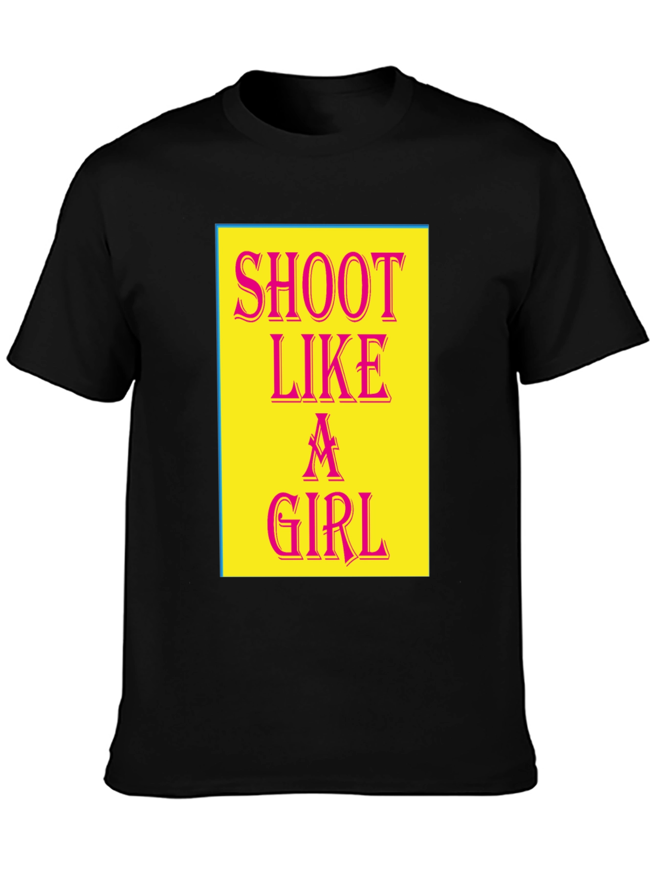 Shoot Like a Girl Black Graphic Tee
