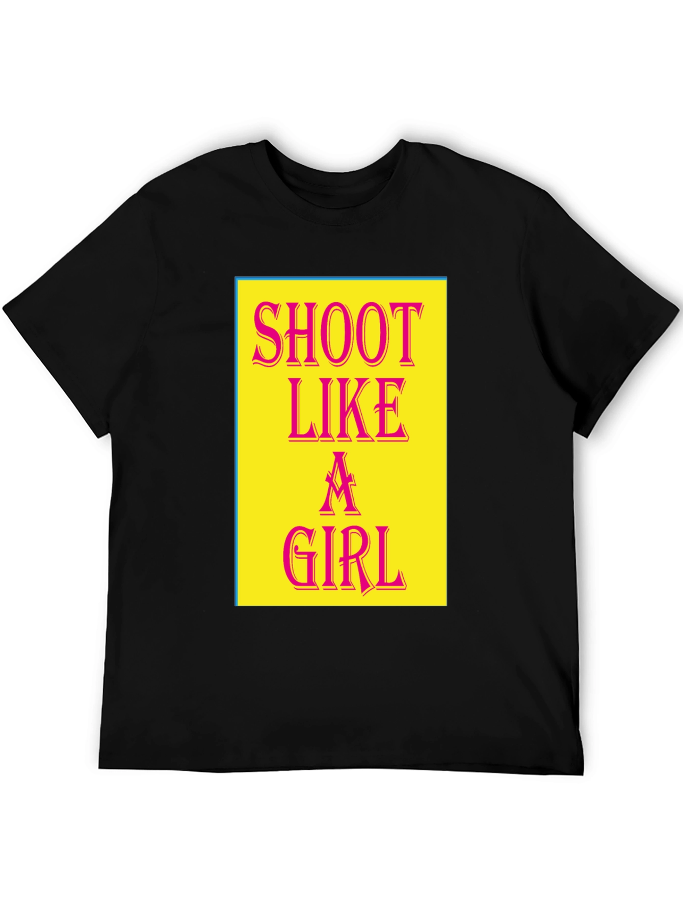 Shoot Like a Girl Black Graphic Tee