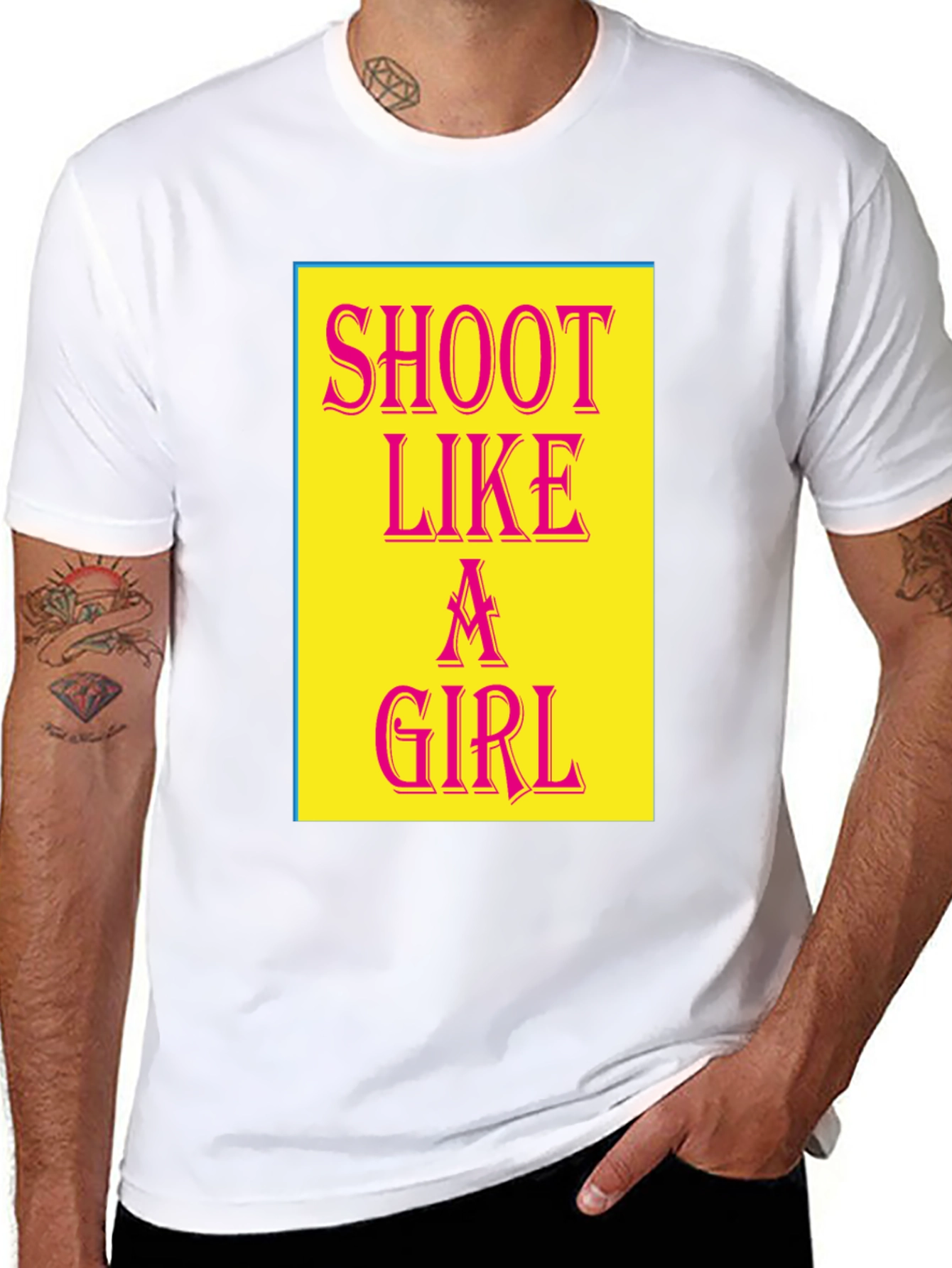 Shoot Like a Girl Black Graphic Tee