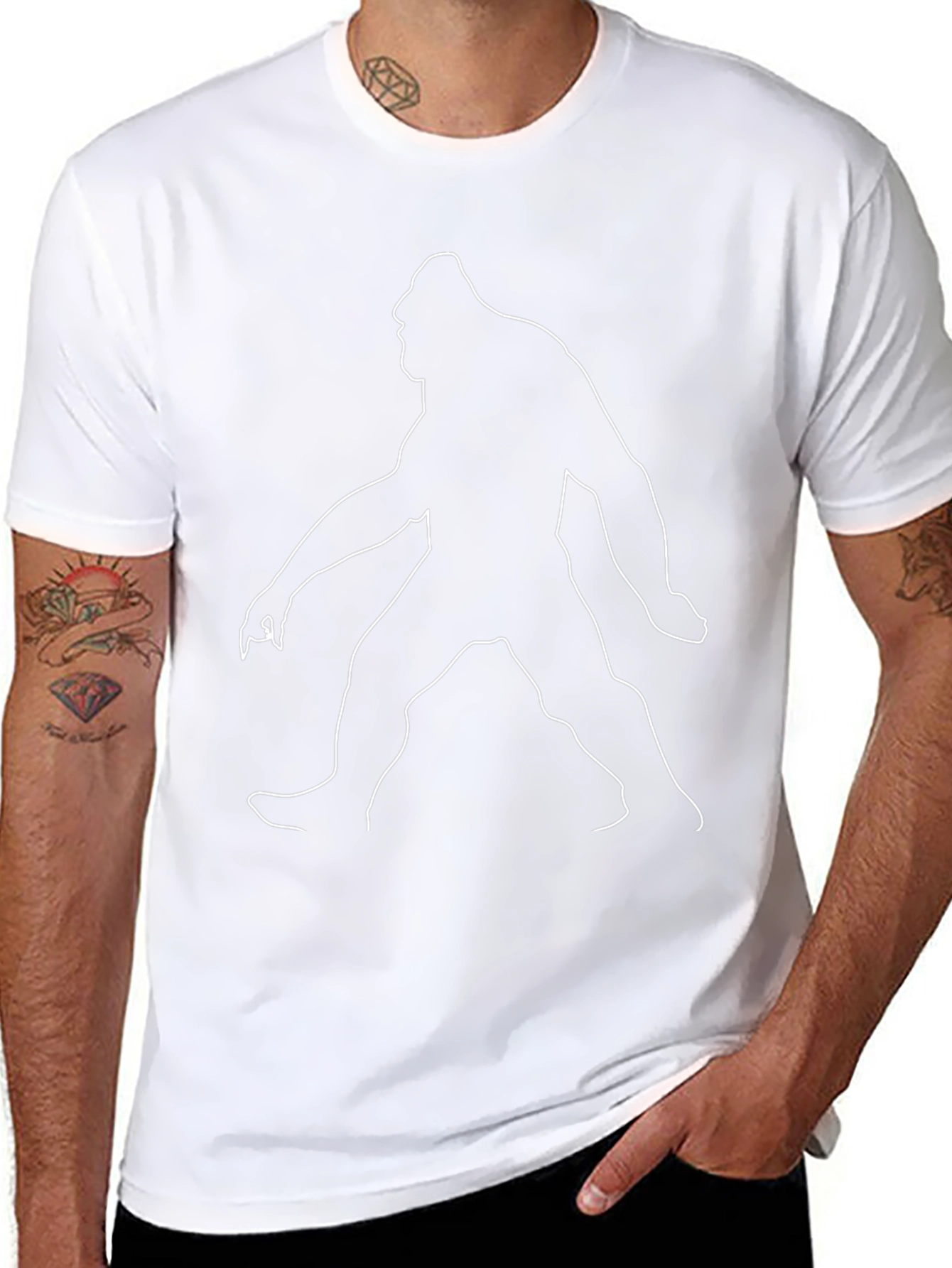 Bigfoot Silhouette Black T-Shirt