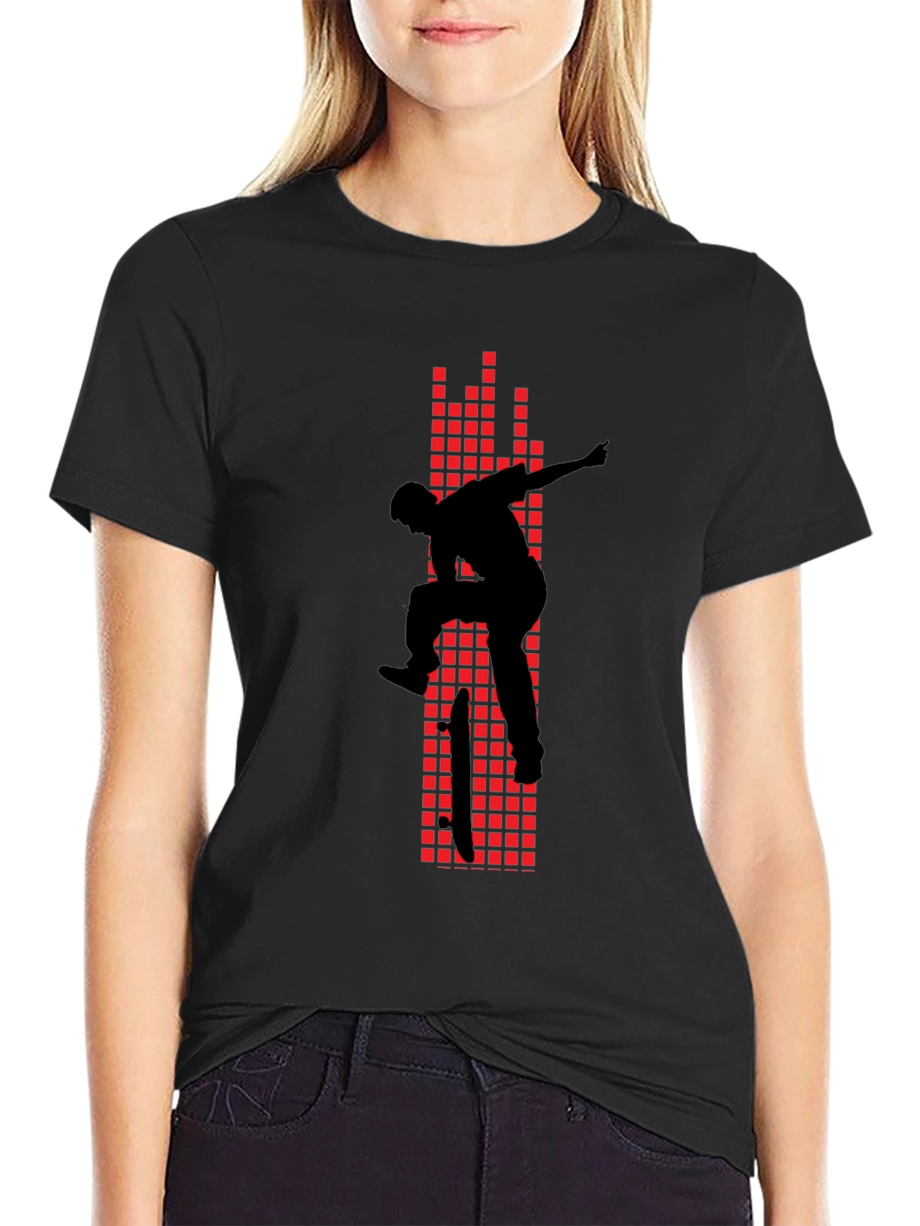 Skater Graphic Tee - Black