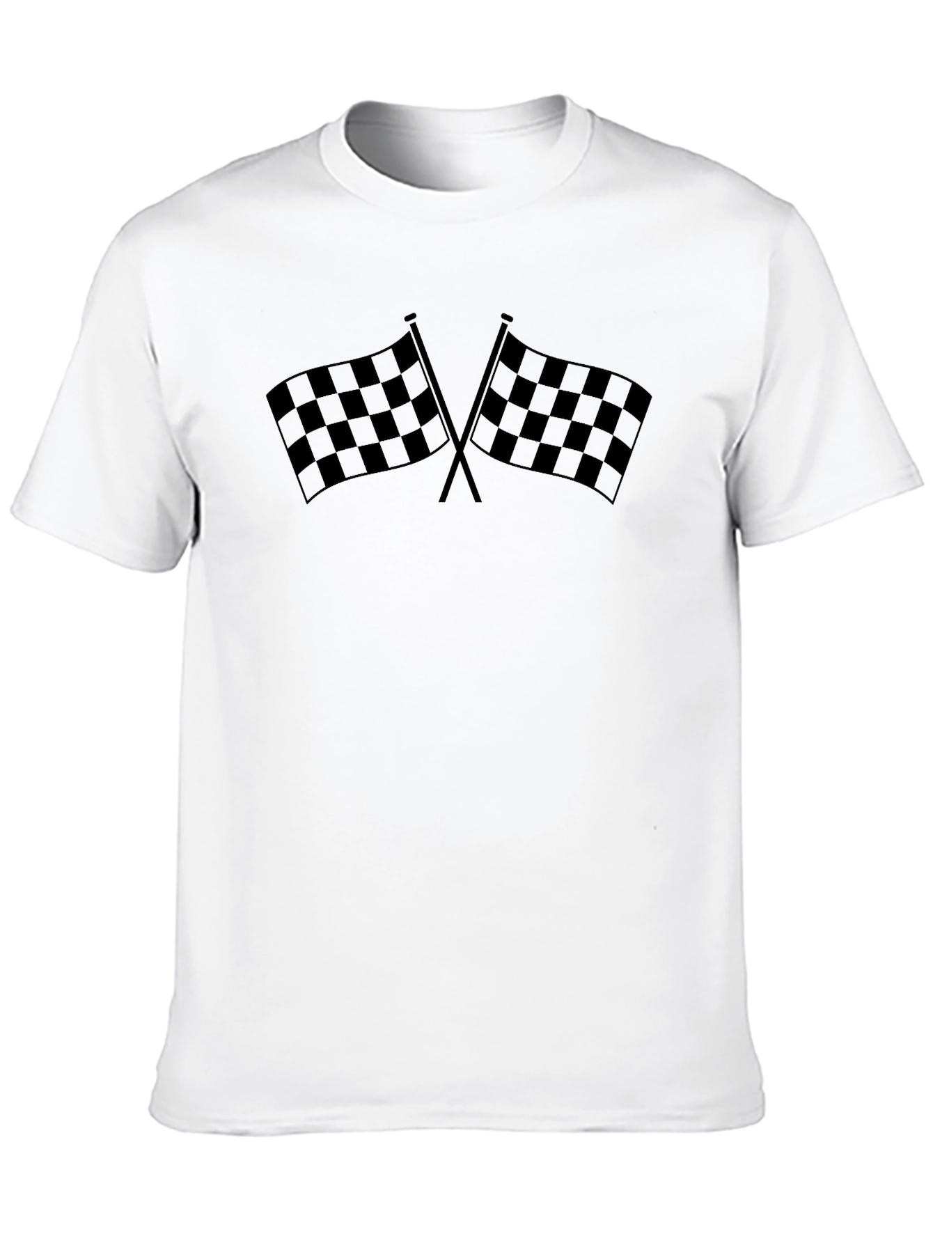 Checkered Flags Graphic Tee - Racing Fan T-Shirt