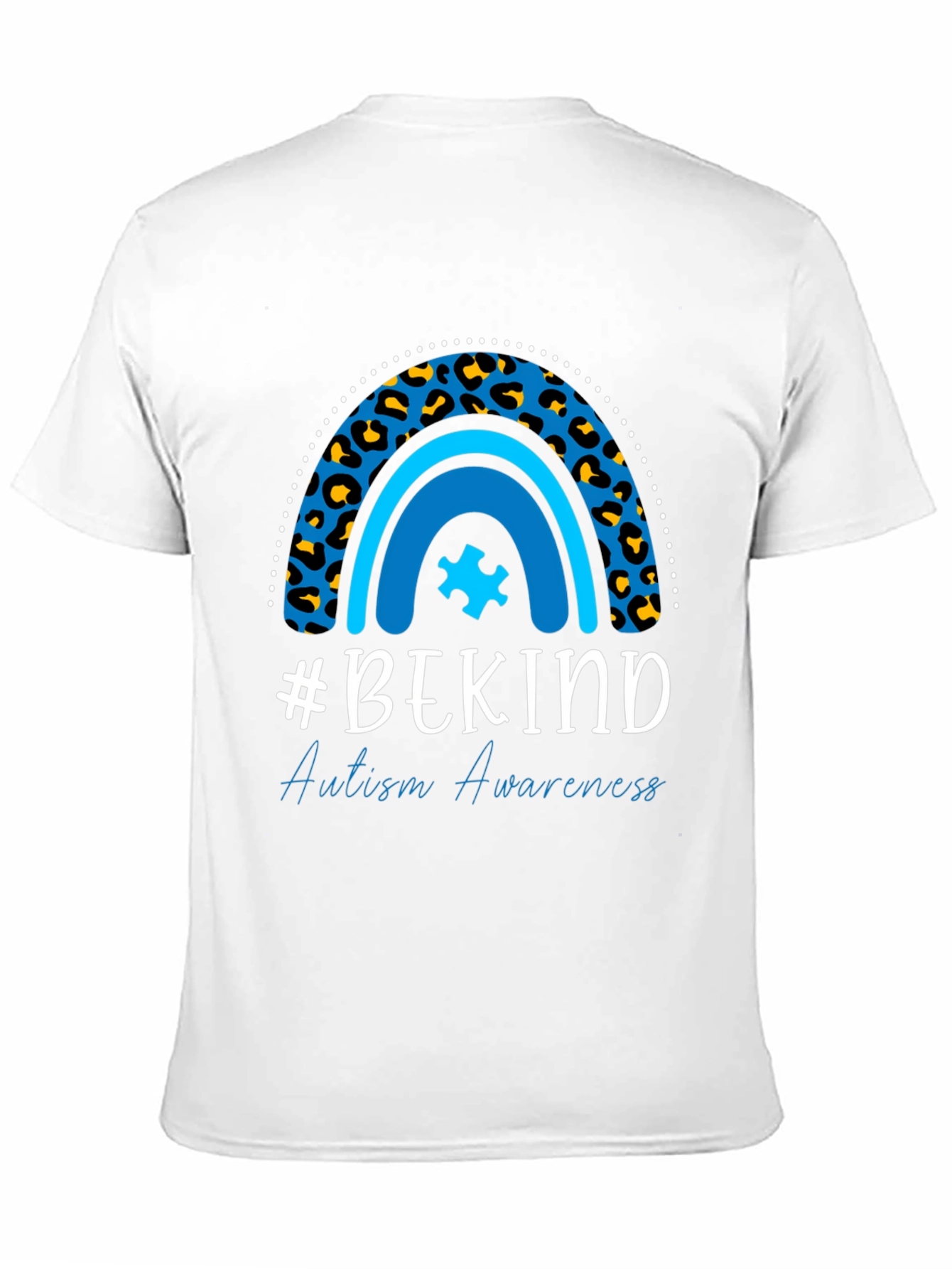 #BEKIND Autism Awareness Tee - Leopard Rainbow Shirt