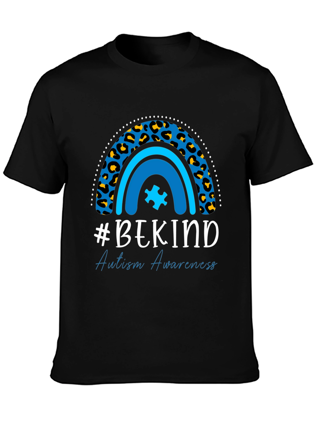 #BEKIND Autism Awareness Tee - Leopard Rainbow Shirt