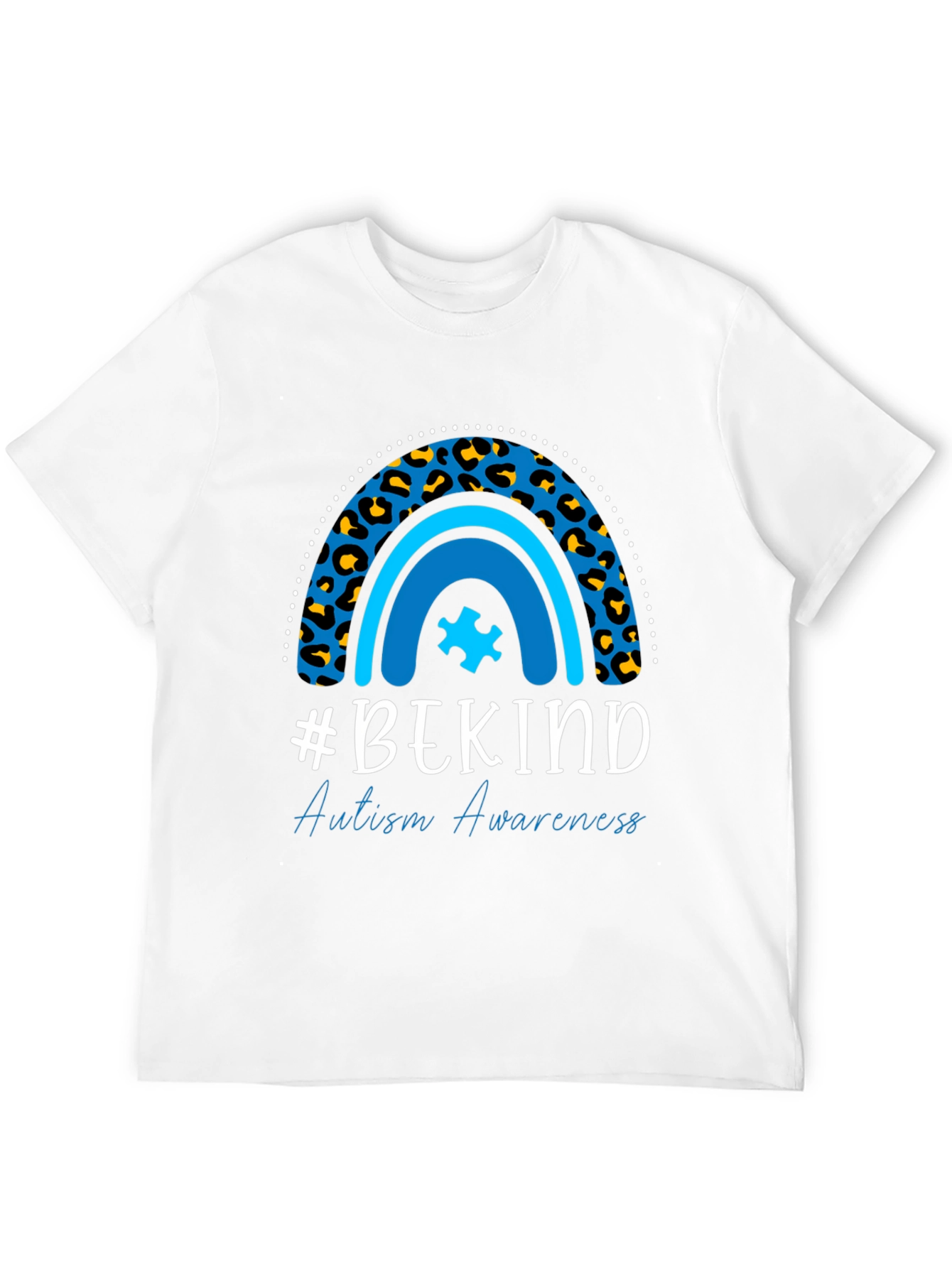 #BEKIND Autism Awareness Tee - Leopard Rainbow Shirt