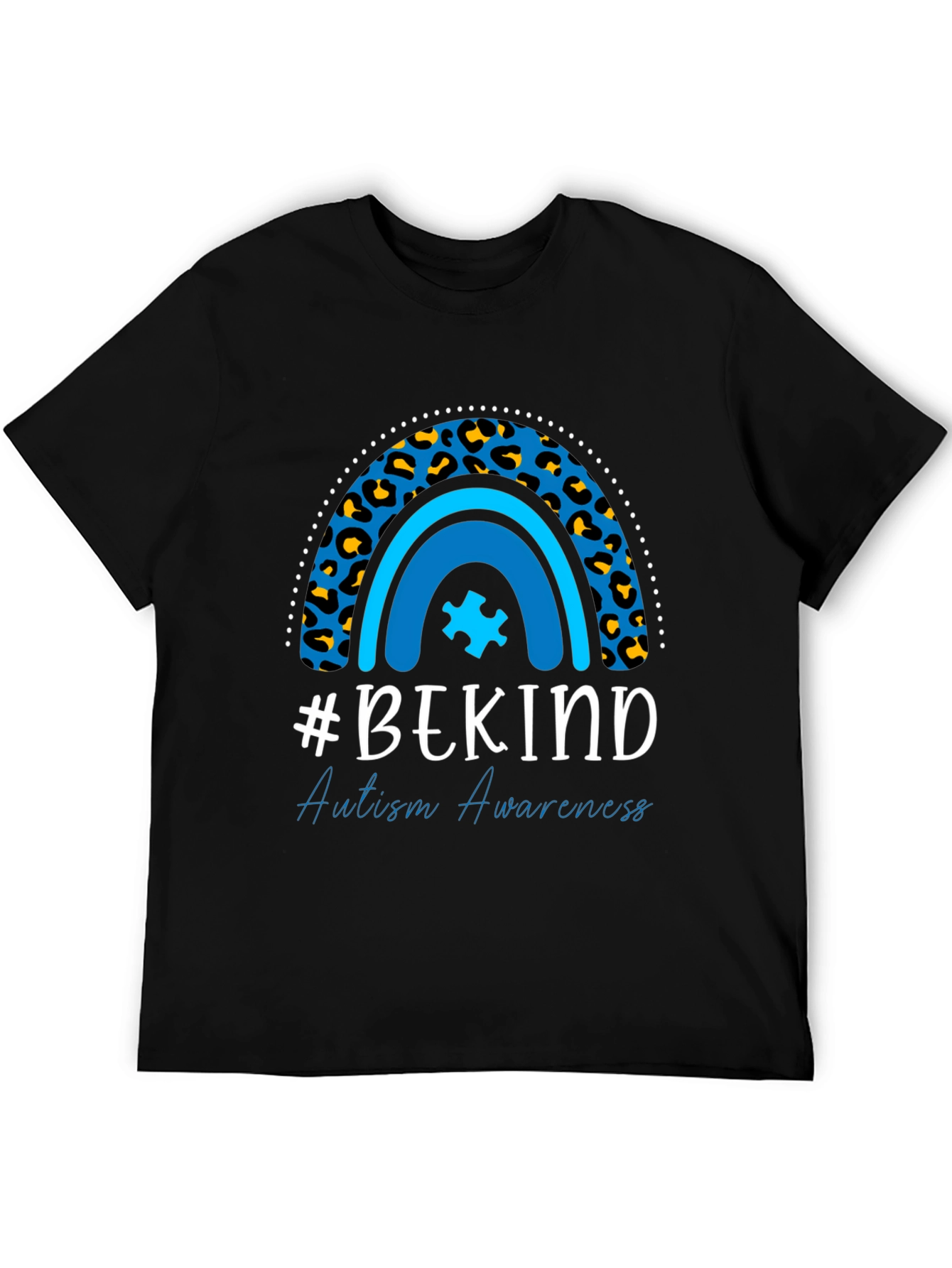 #BEKIND Autism Awareness Tee - Leopard Rainbow Shirt