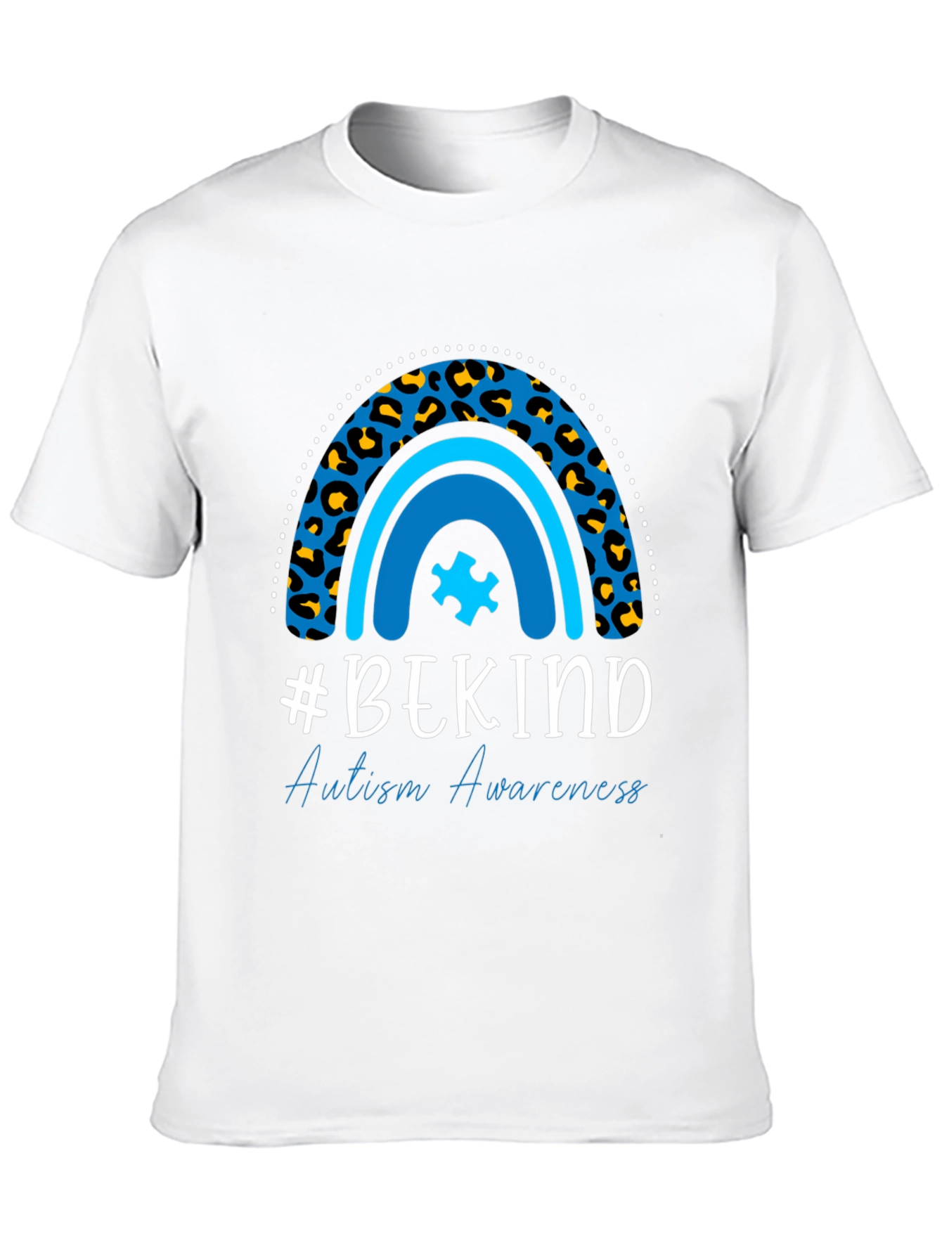 #BEKIND Autism Awareness Tee - Leopard Rainbow Shirt