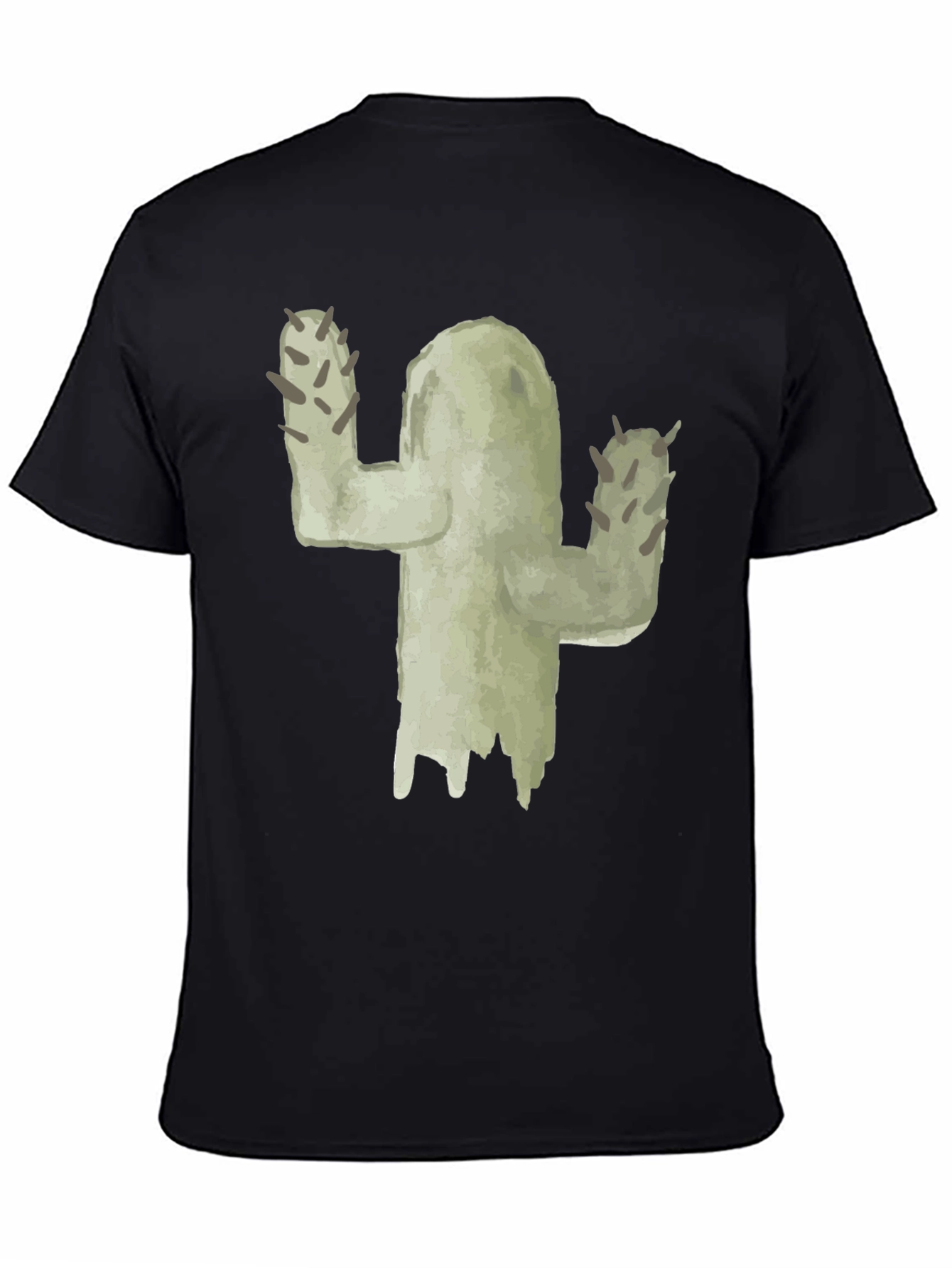 Cactus Graphic Tee - Black Cotton T-Shirt