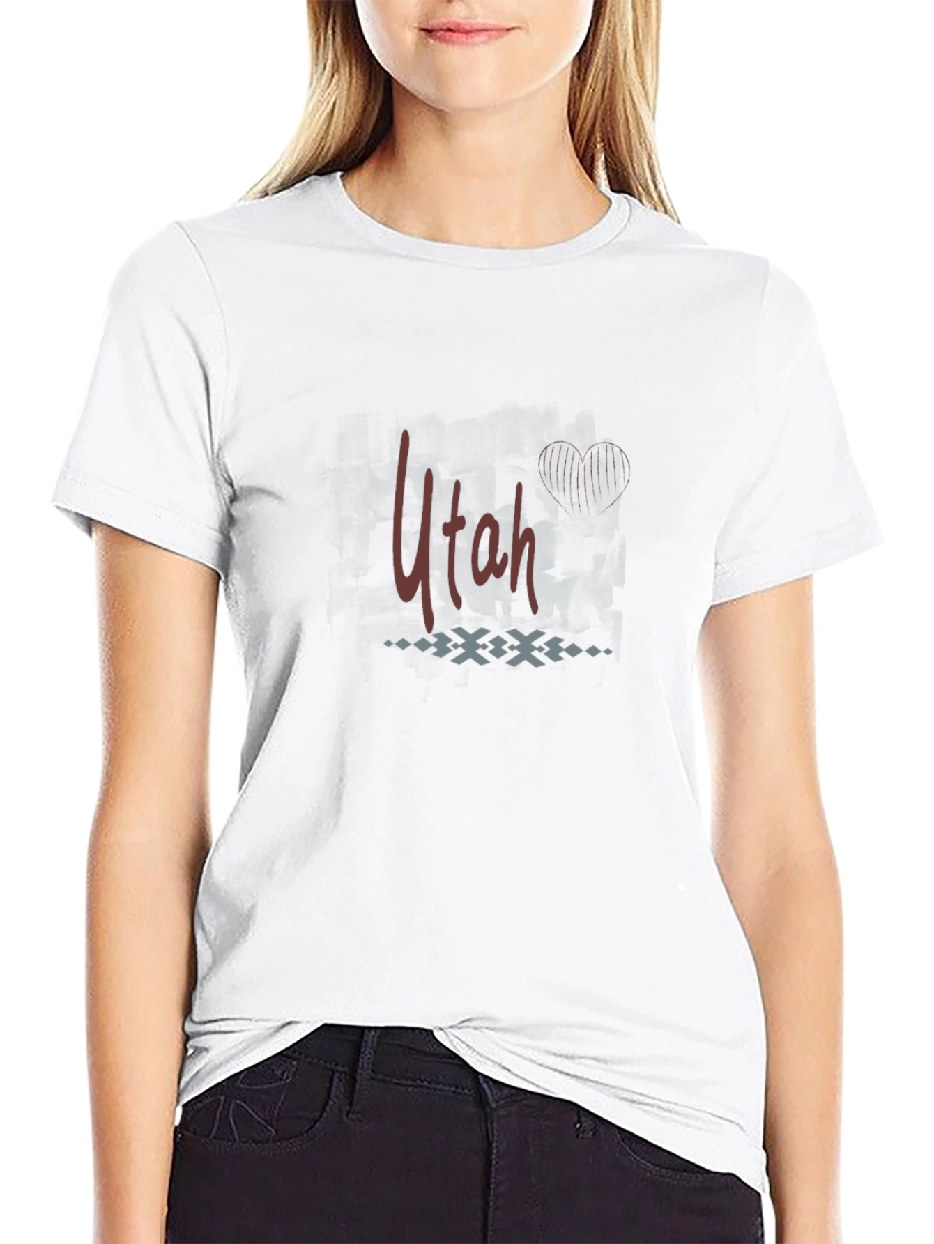 Utah Graphic Print Black T-Shirt