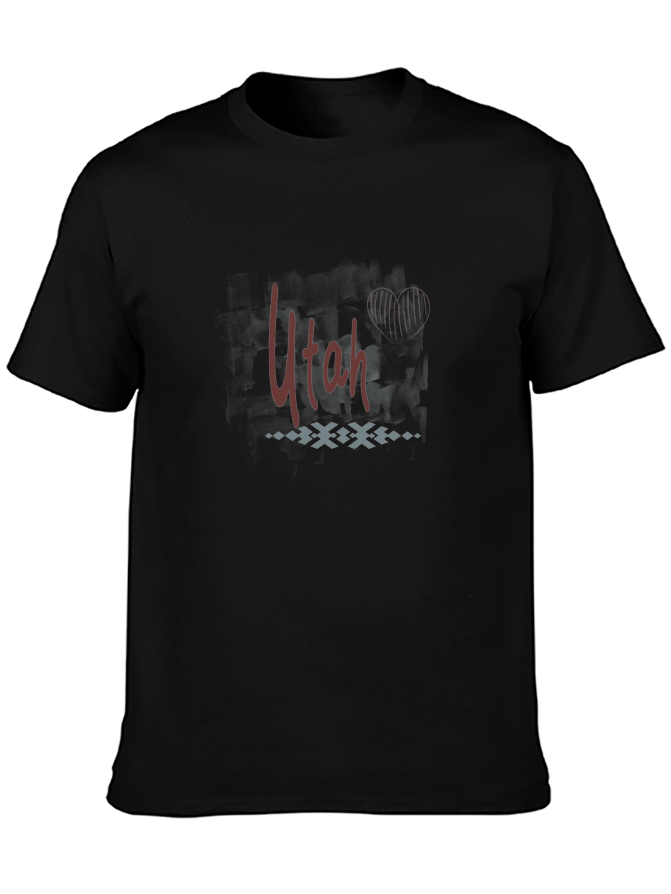 Utah Graphic Print Black T-Shirt