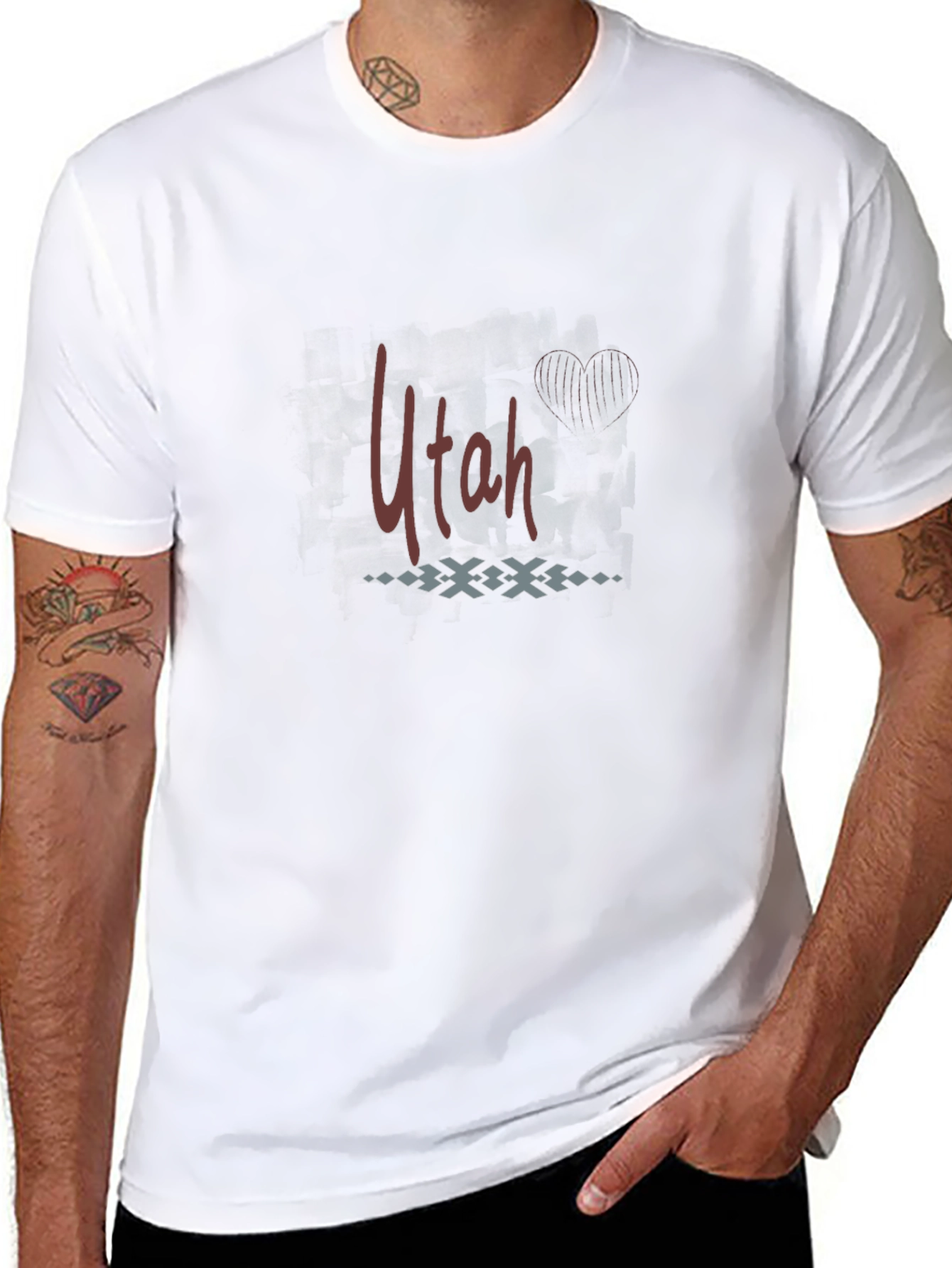 Utah Graphic Print Black T-Shirt