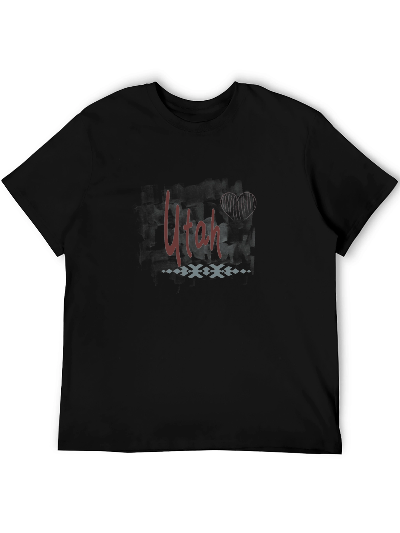 Utah Graphic Print Black T-Shirt