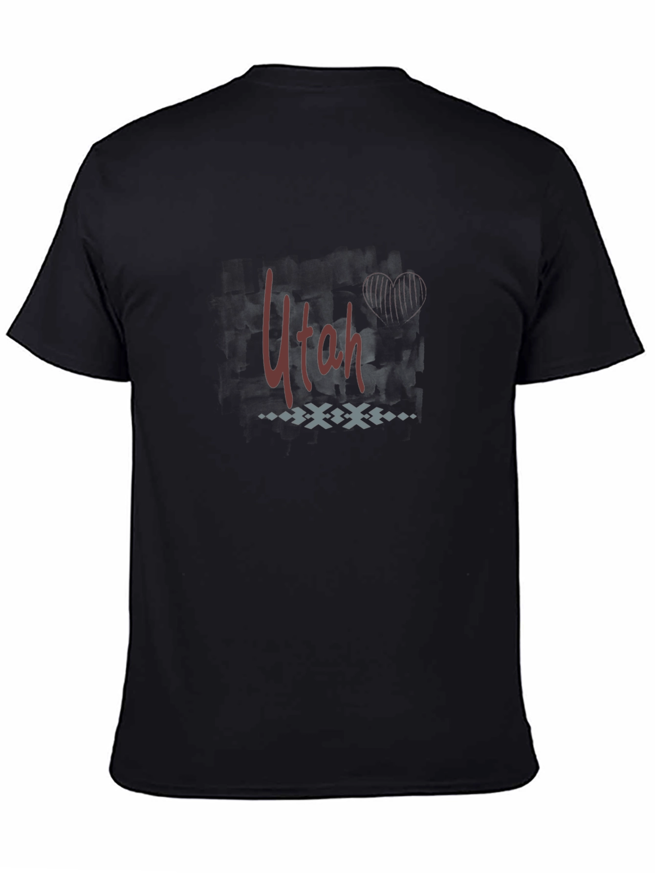 Utah Graphic Print Black T-Shirt