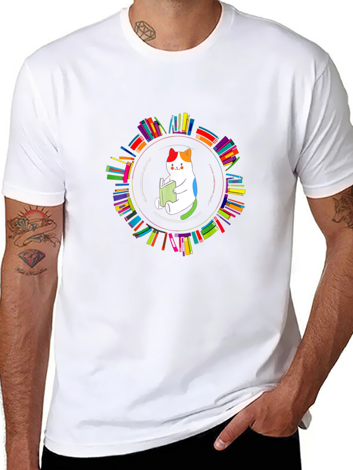 Bookworm Cat T-Shirt