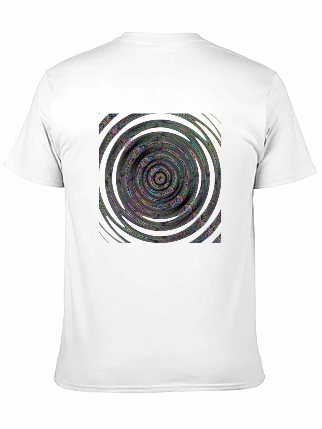 Abstract Swirl Graphic Black T-Shirt