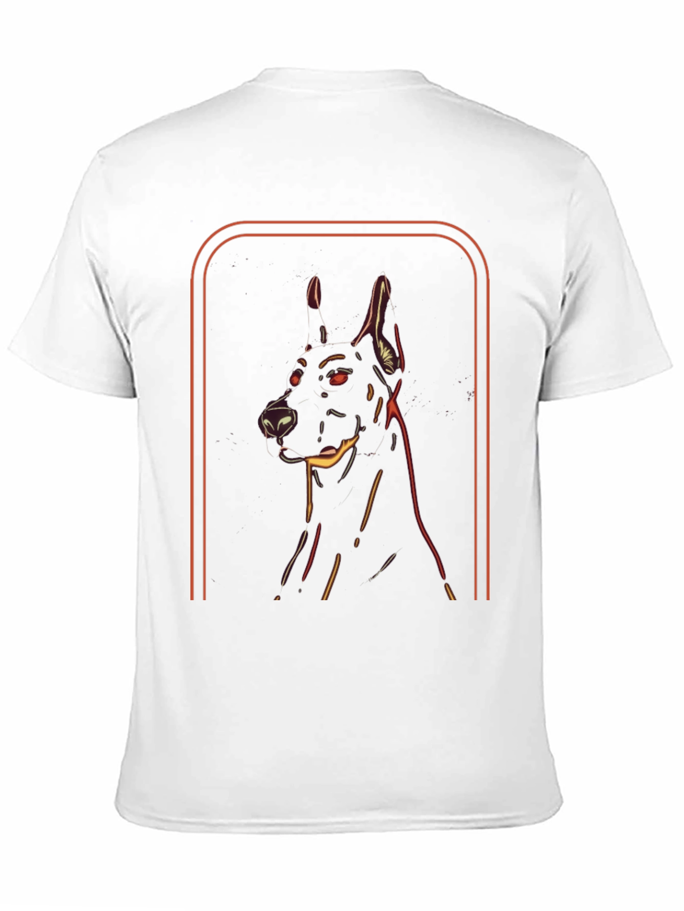 Doberman Dog Graphic Tee - Modern Neon Style