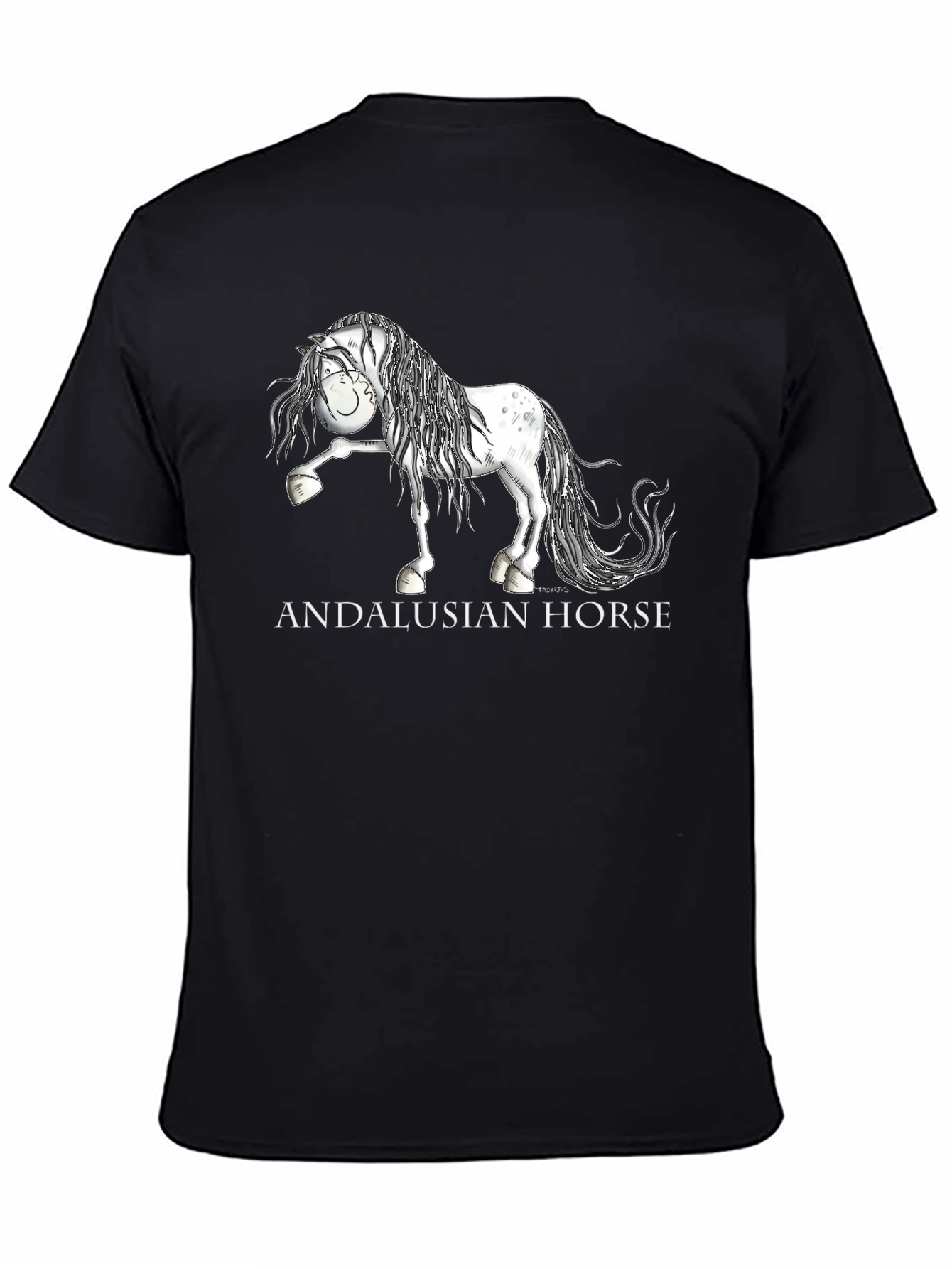 Andalusian Horse Graphic T-Shirt - Black