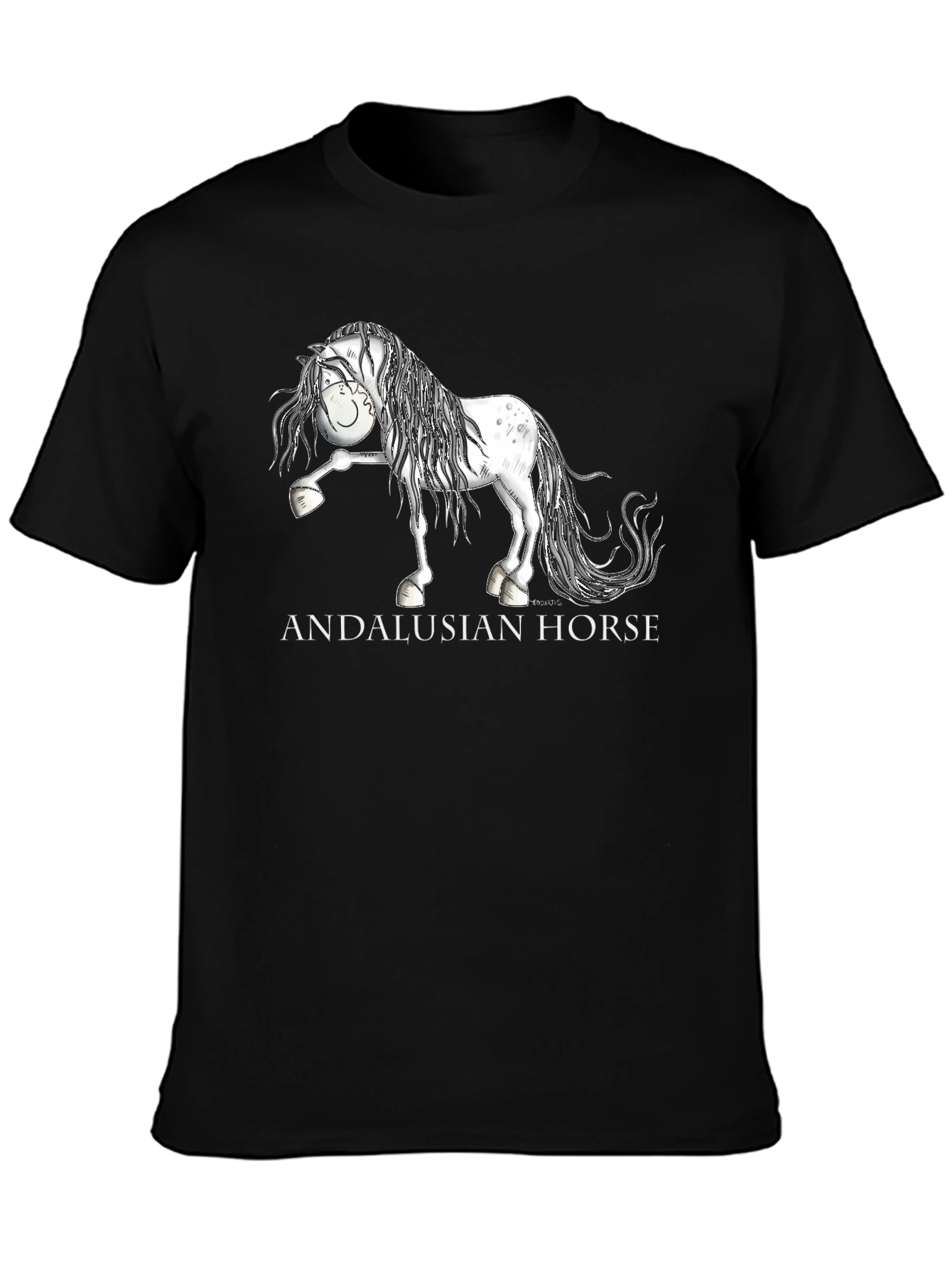 Andalusian Horse Graphic T-Shirt - Black