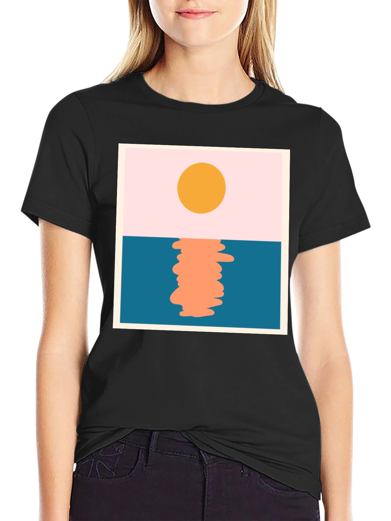 Sunset Graphic Tee - Minimalist Design
