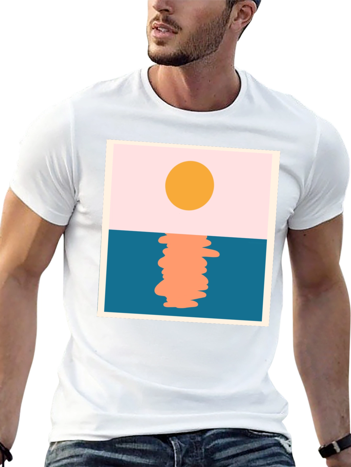 Sunset Graphic Tee - Minimalist Design