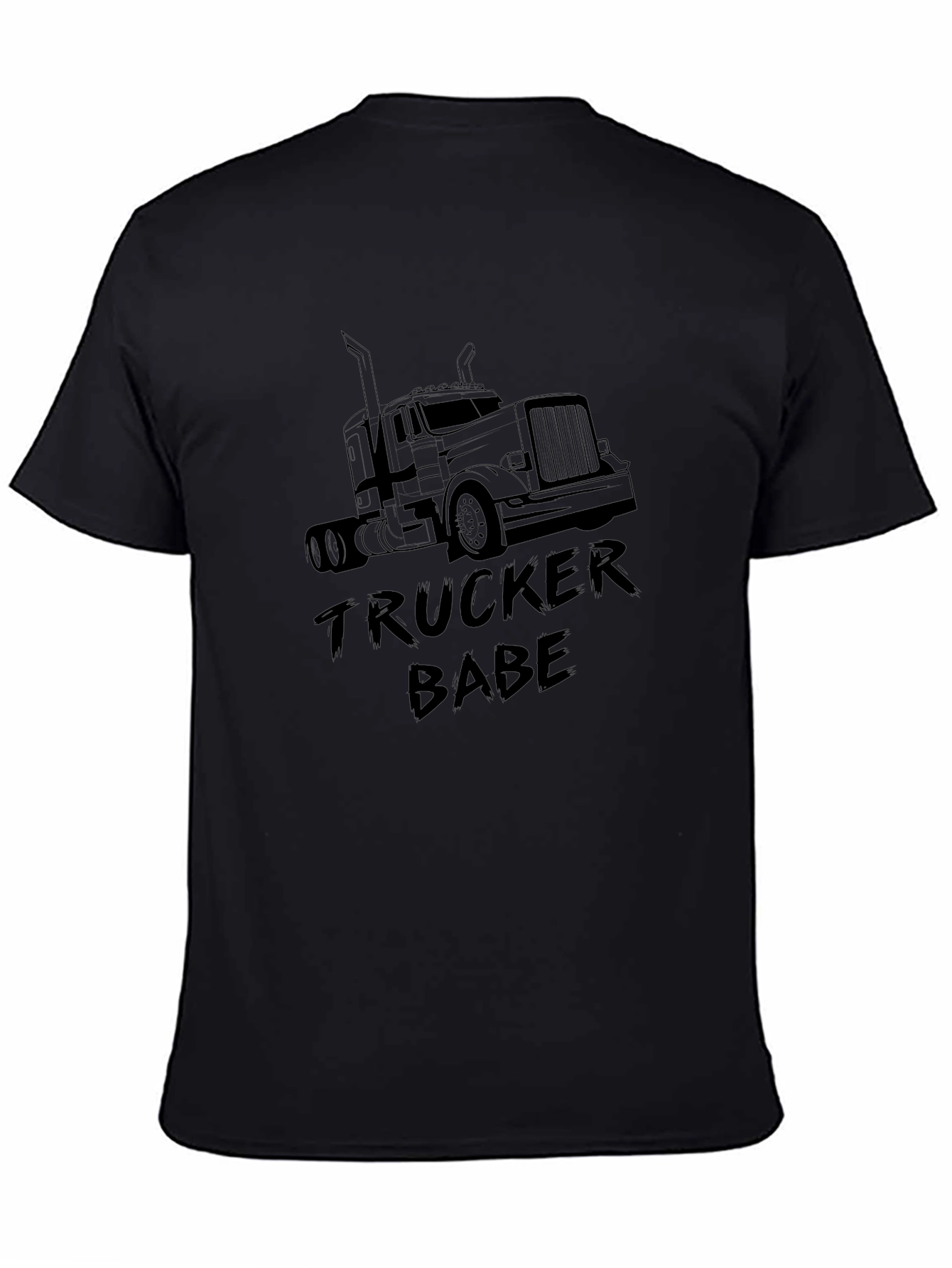 Trucker Babe Graphic Tee - Classic Black