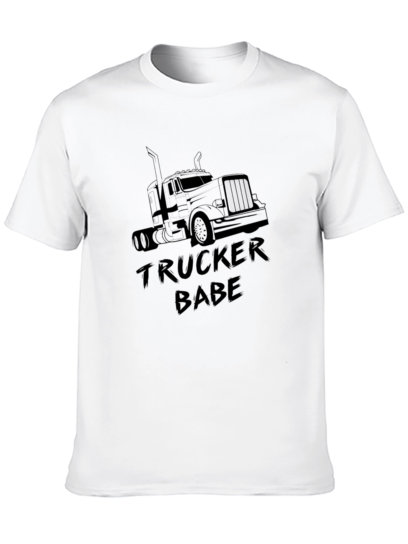 Trucker Babe Graphic Tee - Classic Black