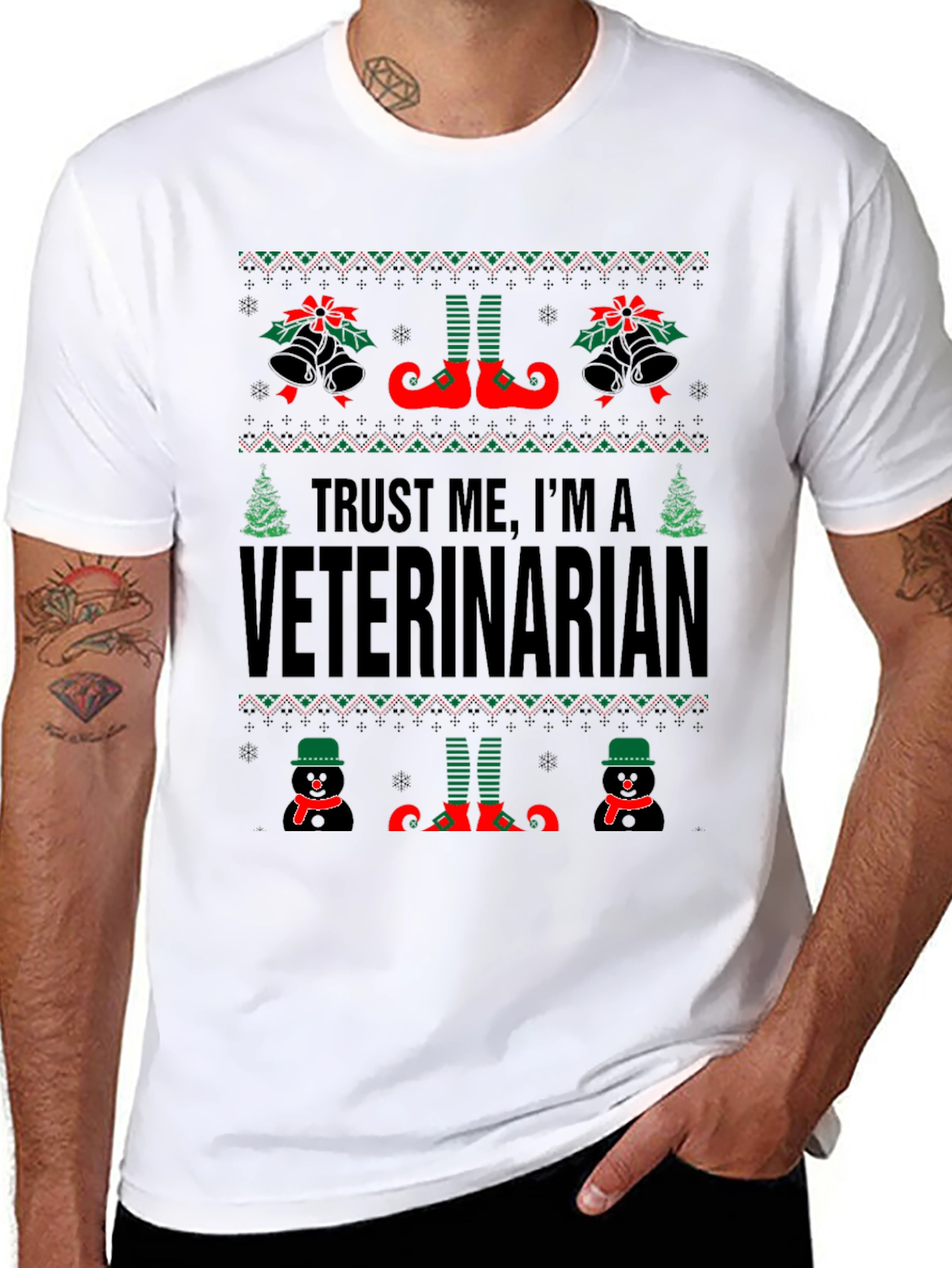 Trust Me Im A Veterinarian Christmas T-Shirt