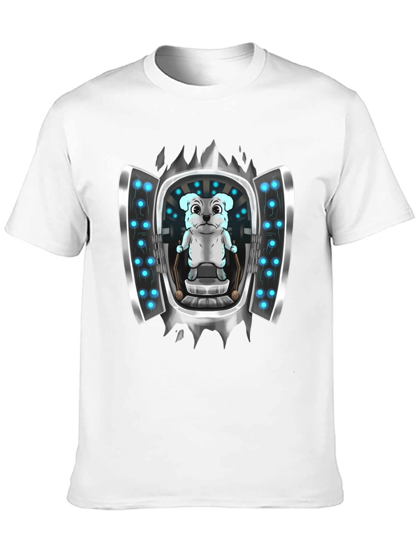 Sci-Fi Dog T-Shirt - Cool Graphic Tee