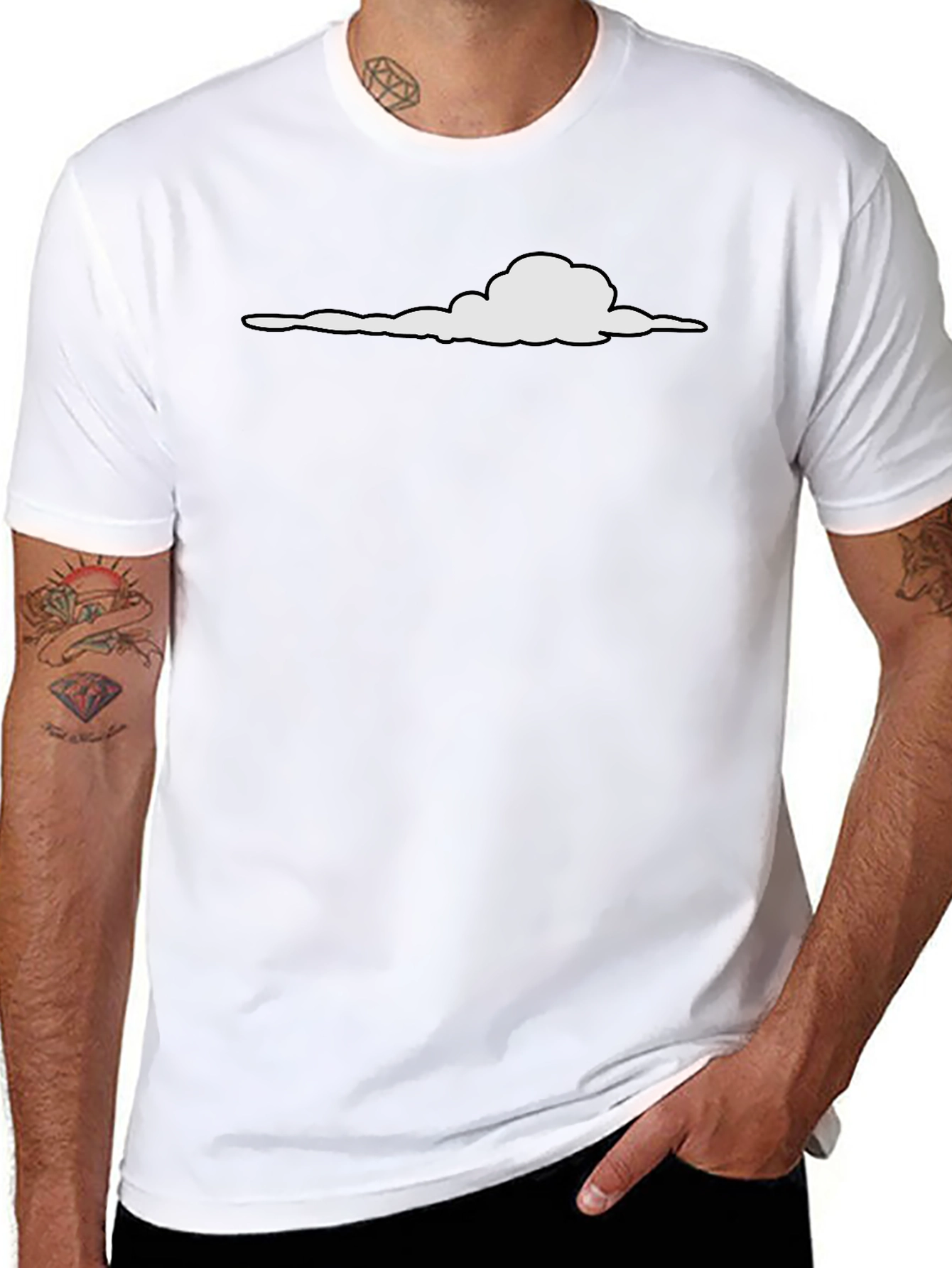 Black Cloud Graphic Tee - Casual Comfort