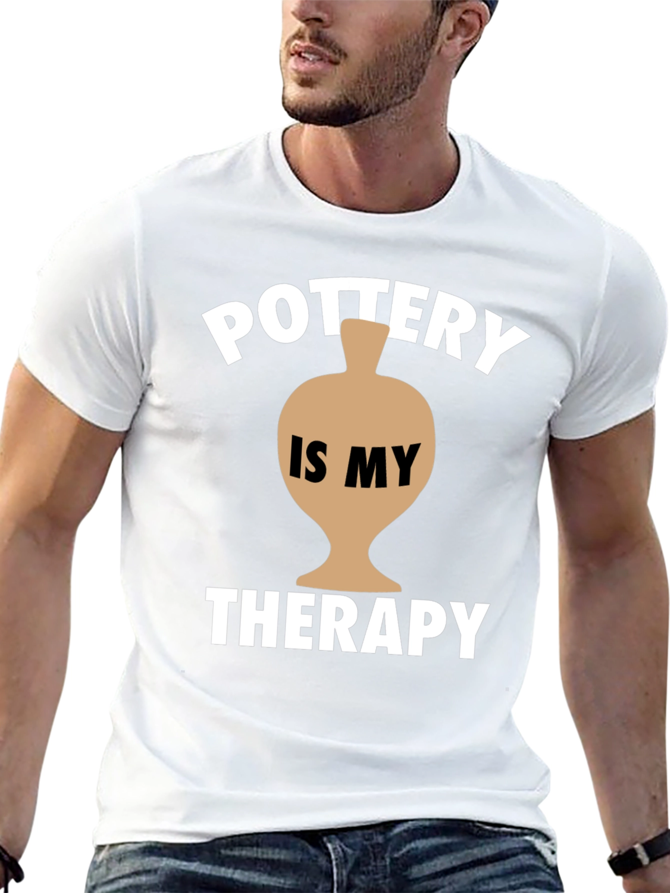 Pottery is My Therapy T-Shirt - Black