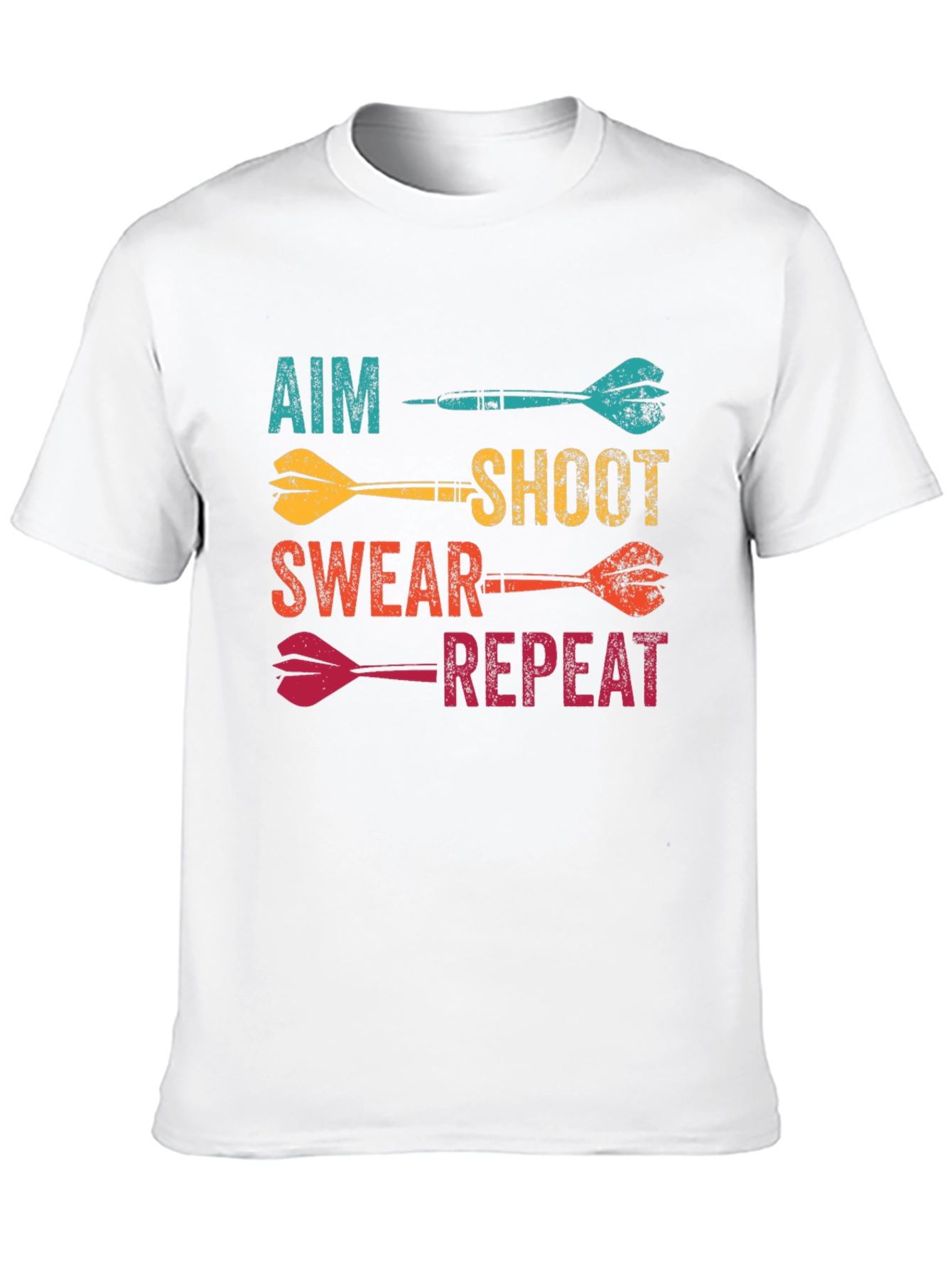 Aim Shoot Swear Repeat Dart T-Shirt